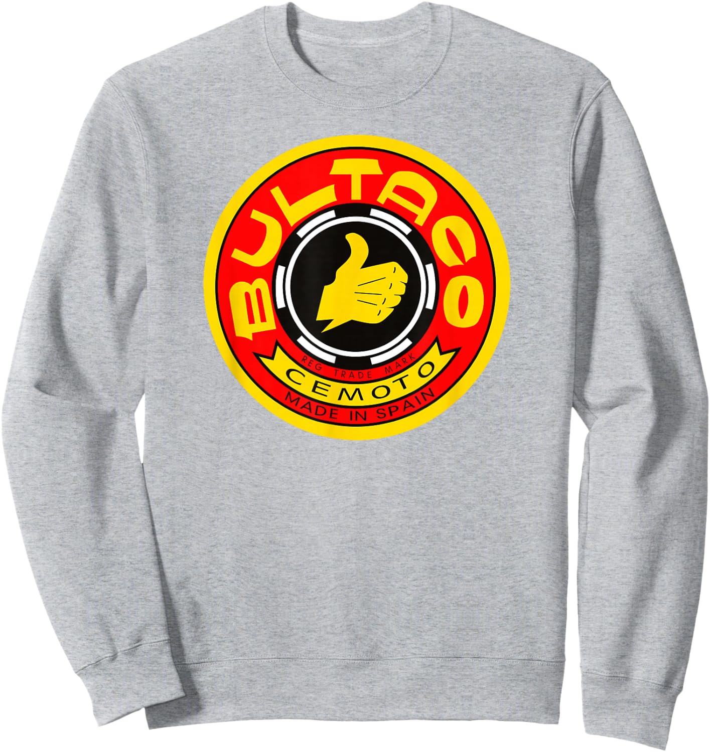 Vintage Bultaco Motorcycle Design Sweatshirt - Sweatshirt | Ash