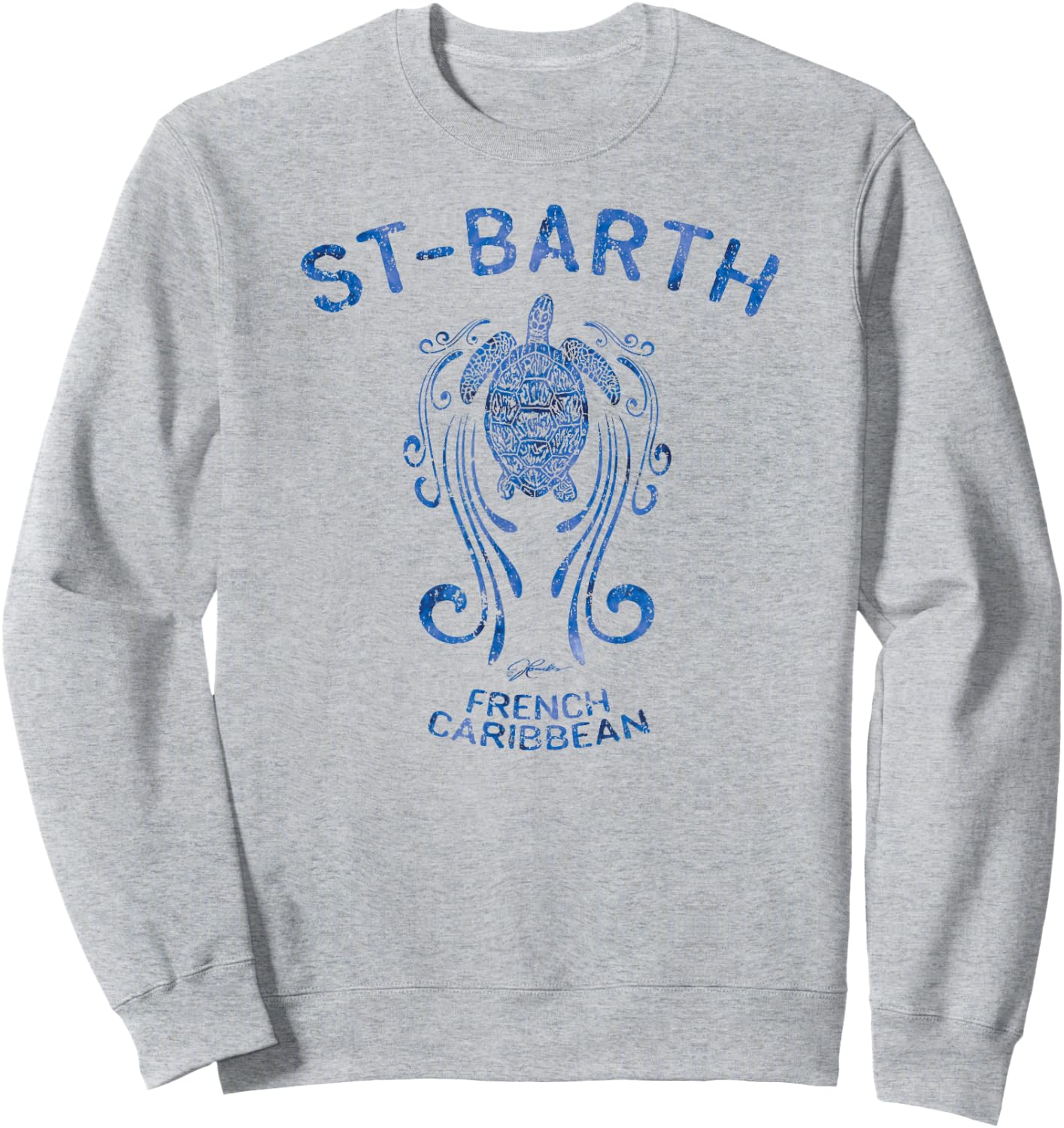 JCombs: St-Barth, Sea Turtle in the Slipstream Sweatshirt - Sweatshirt | Ash