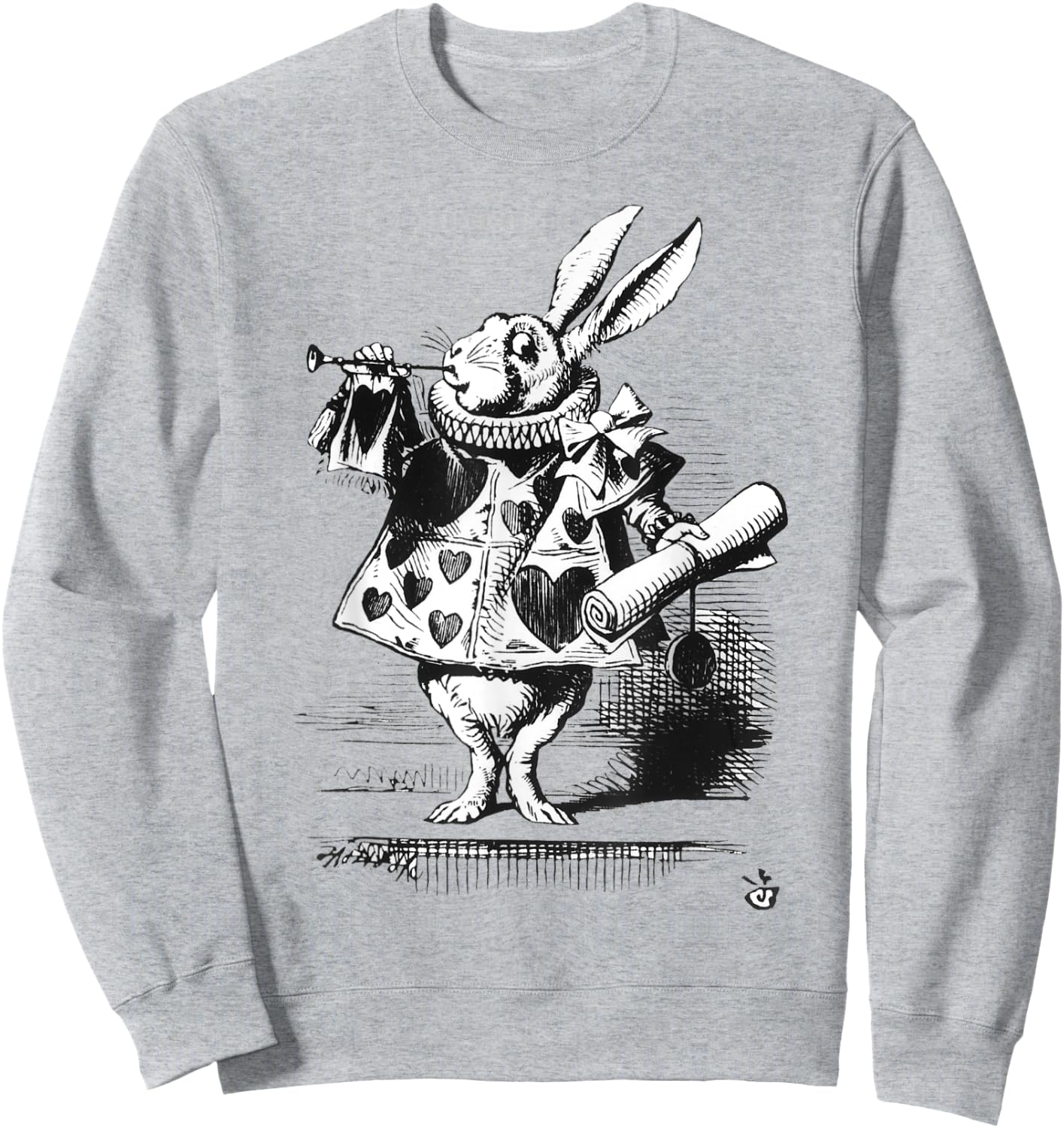 Vintage Alice In Wonderland Retro White Rabbit Costume Sweatshirt - Sweatshirt | Ash