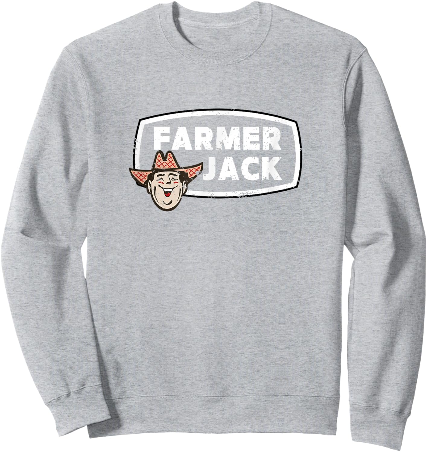 Farmer Jack Retro 80s Funny Men's & Women's Vintage Graphic Sweatshirt - Sweatshirt | Ash