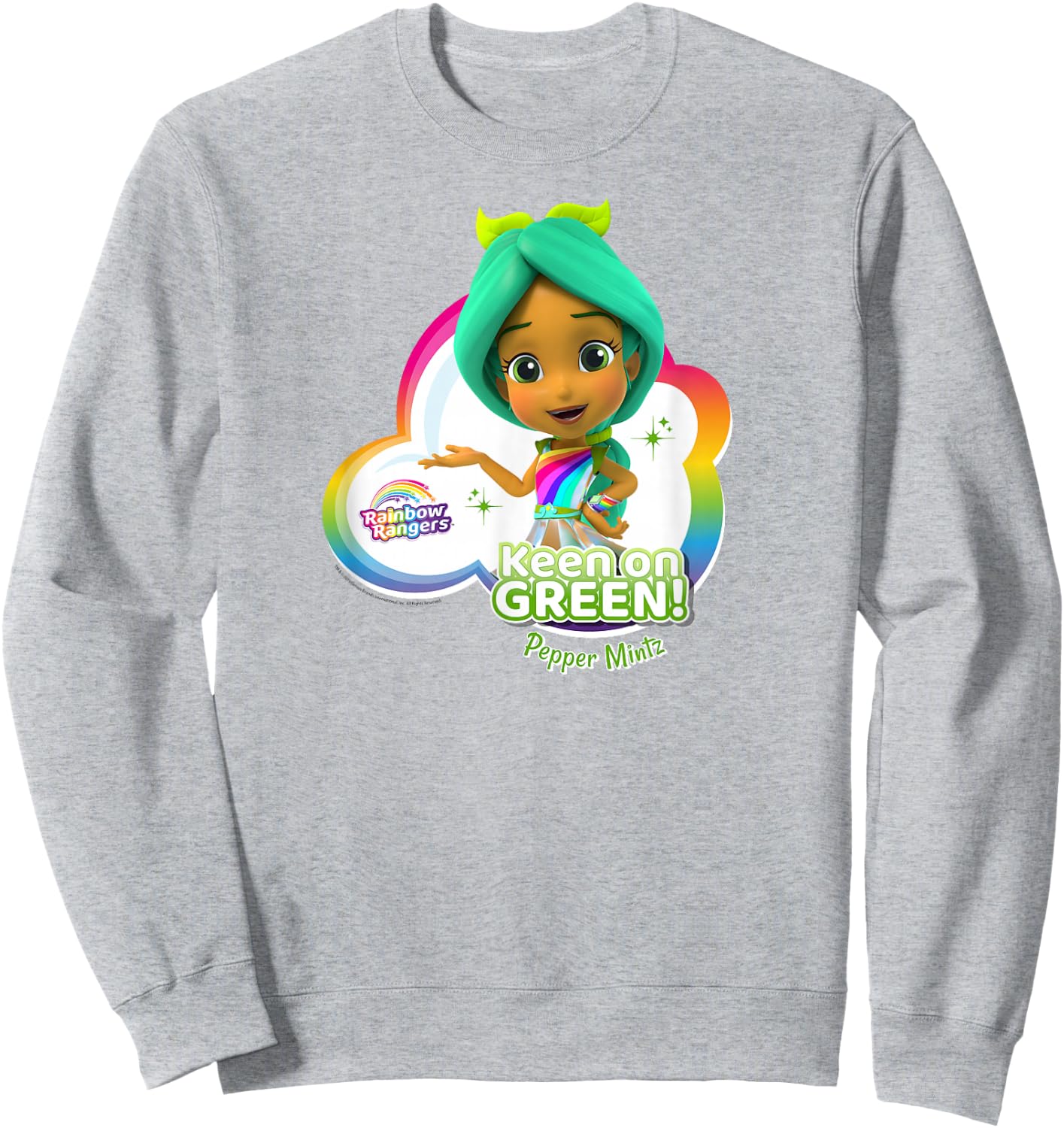 Rainbow Rangers Pepper Mintz "Keen on Green!" Sweatshirt - Sweatshirt | Ash