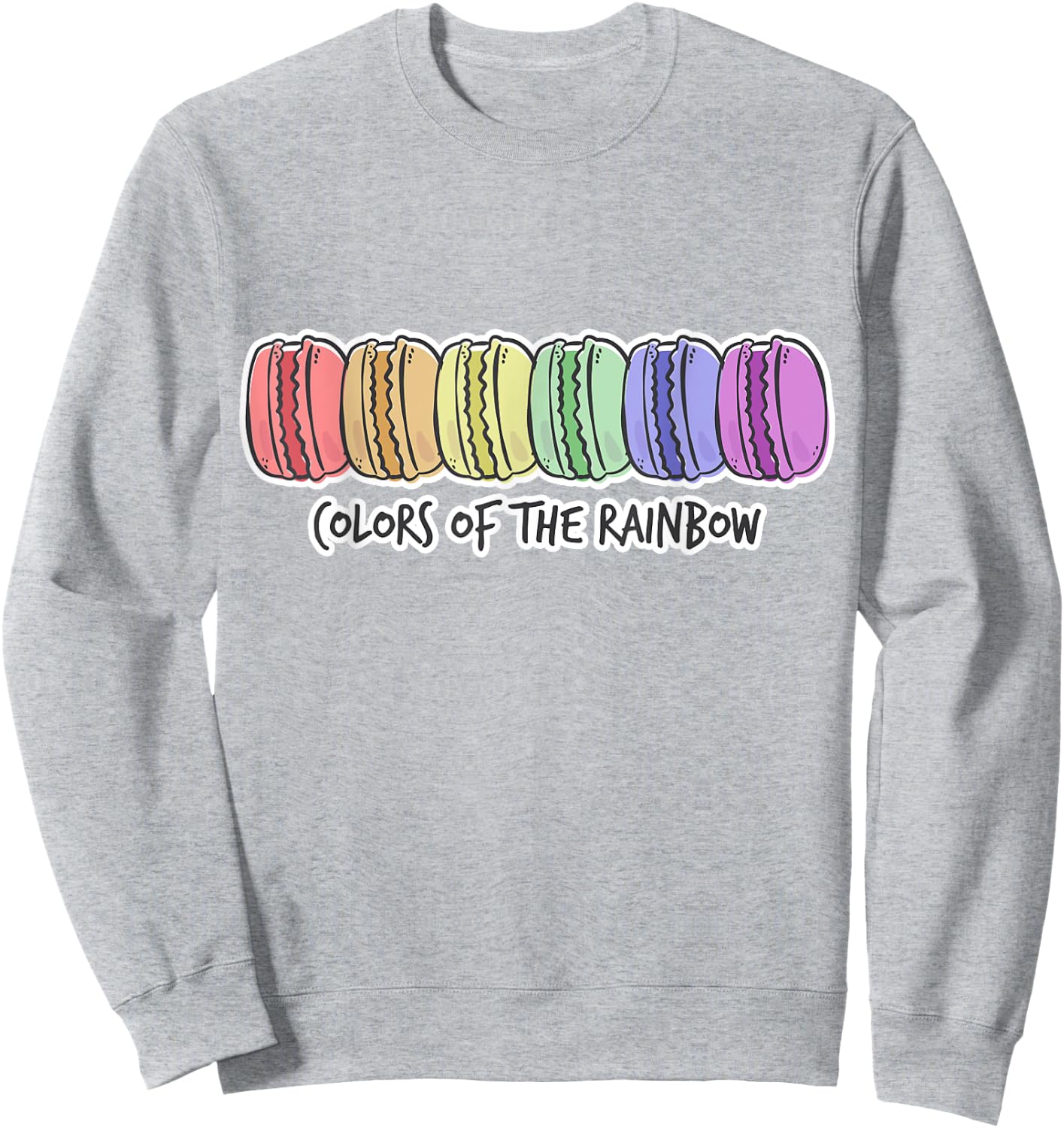 I Love Macarons Gifts for Parisians Funny Paris Macaron Gift Sweatshirt - Sweatshirt | Ash