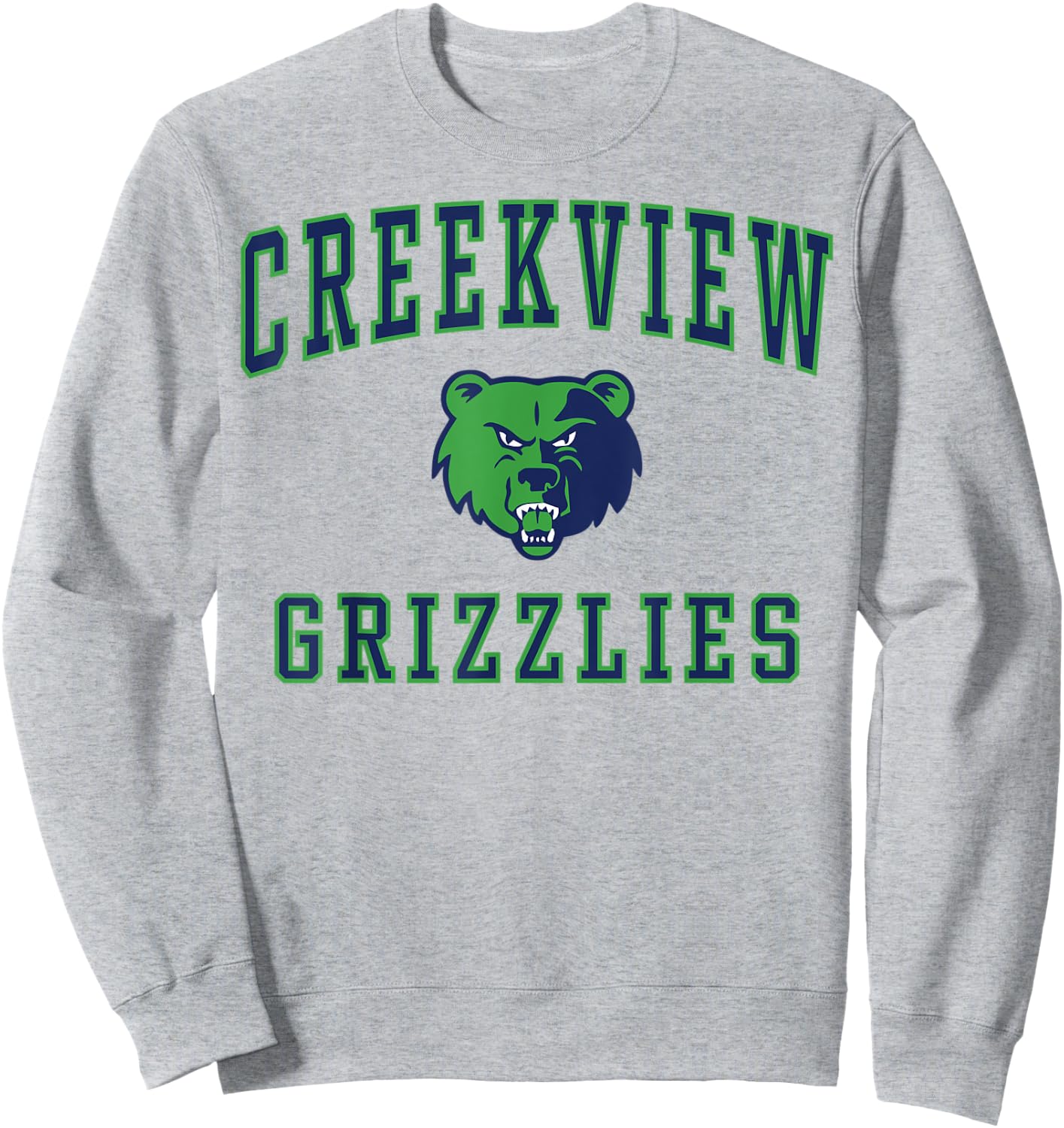 Creekview High School Grizzlies Sweatshirt - Sweatshirt | Ash