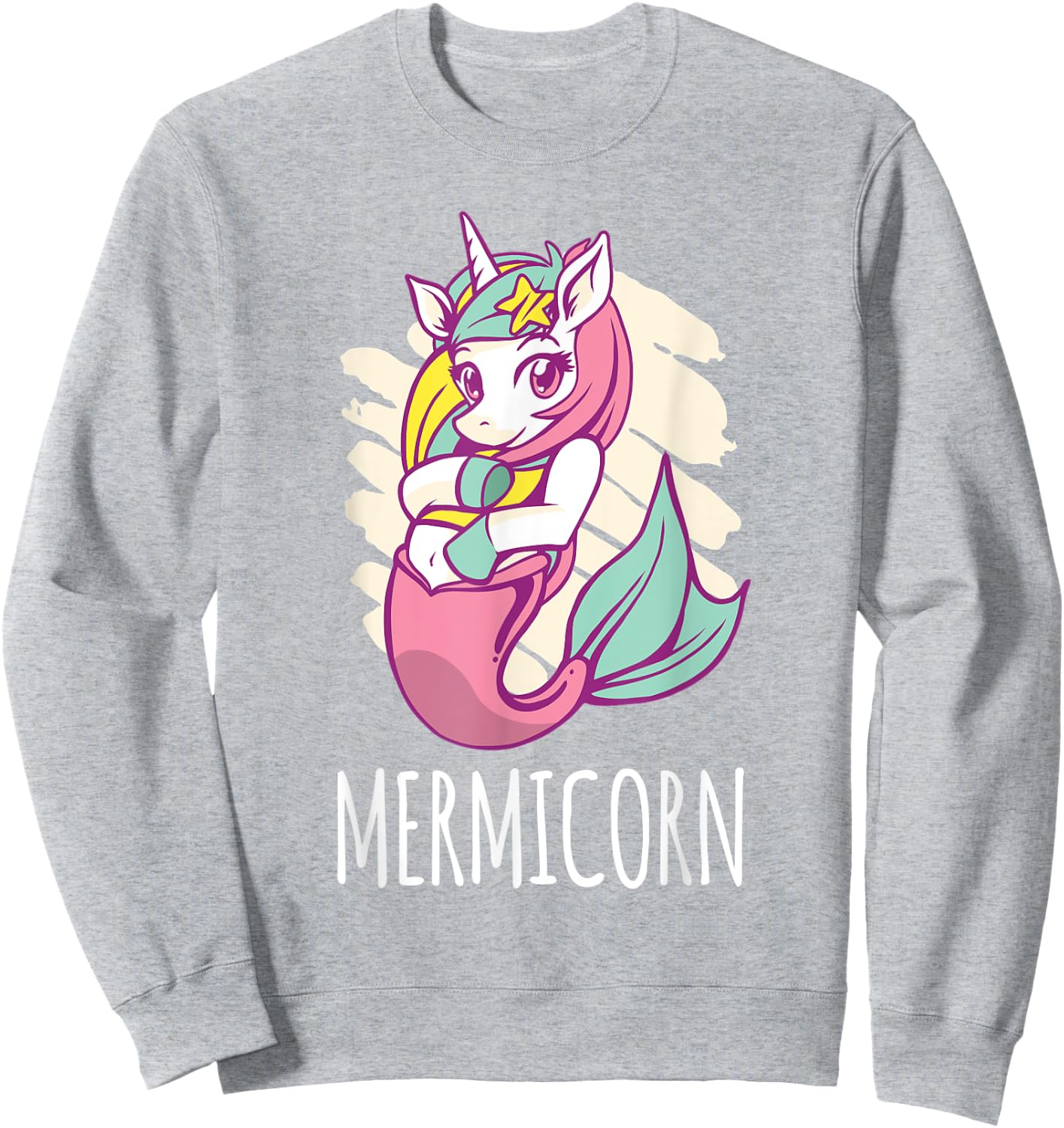 Mermicorn Unicorn Mermaid Sweatshirt - Sweatshirt | Ash
