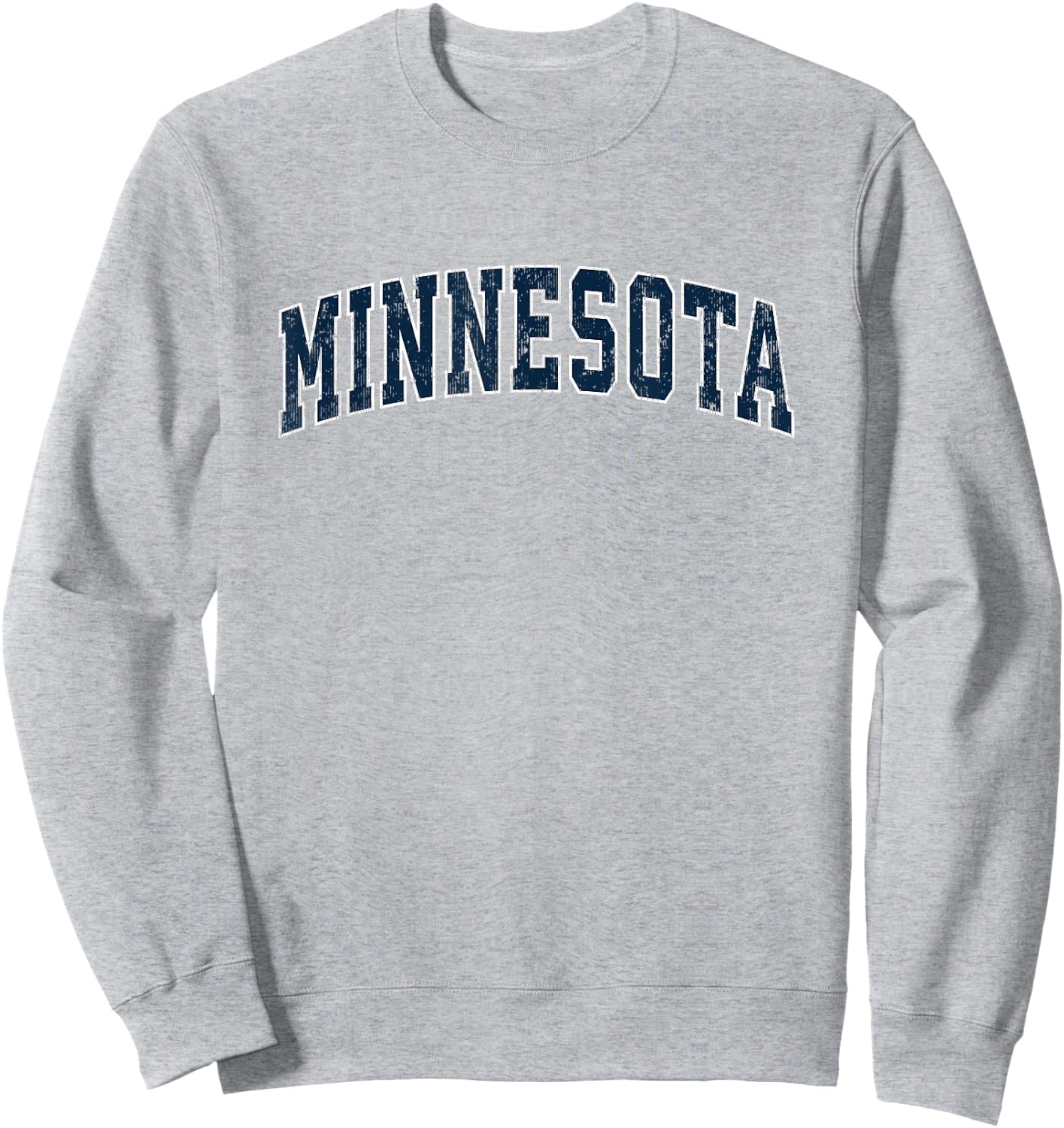 Minnesota MN Vintage Sports Design Navy Design Sweatshirt - Sweatshirt | Ash