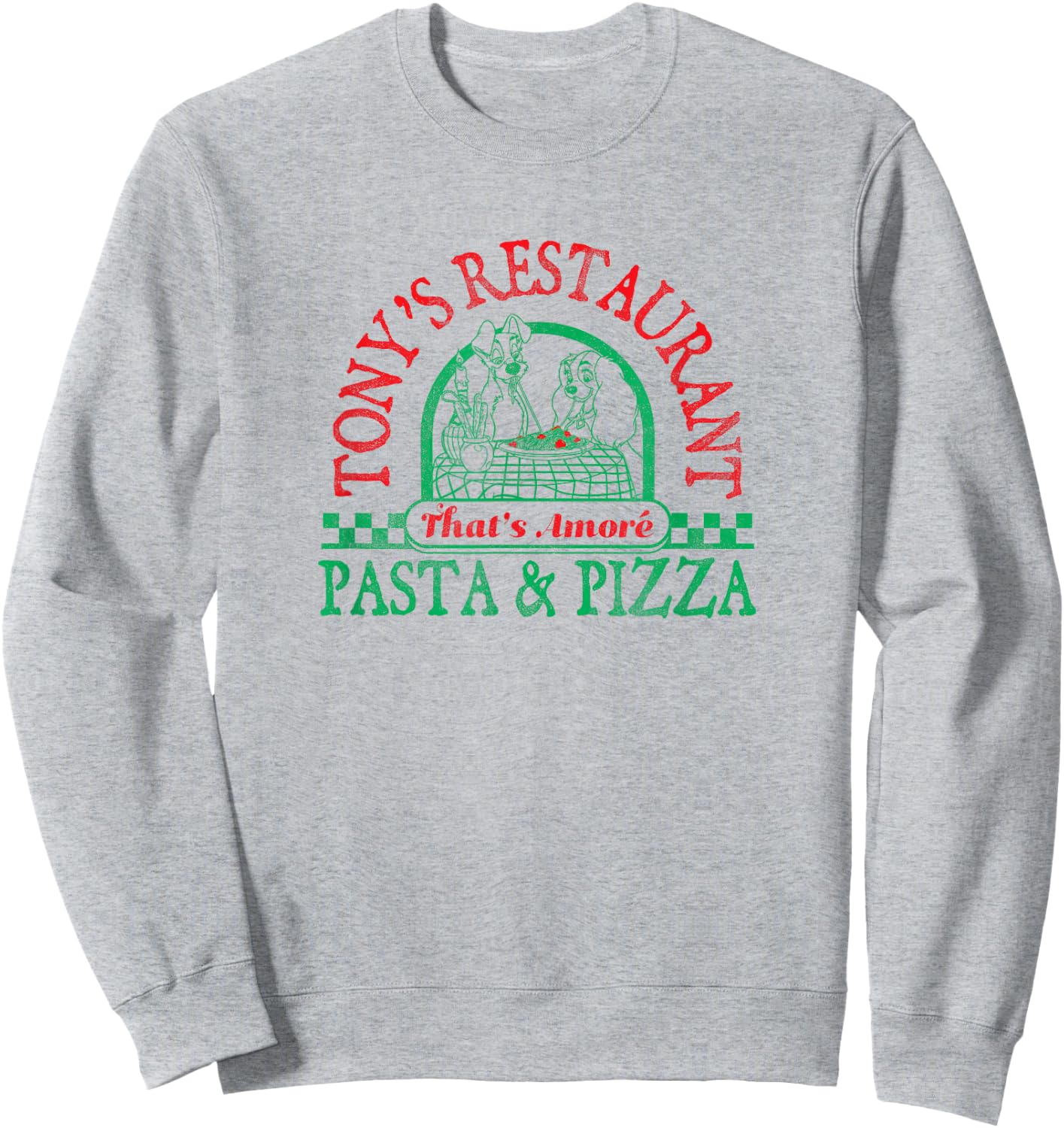 Disney Lady And The Tramp Tony's Restaurant That's Amore Sweatshirt - Sweatshirt | Ash