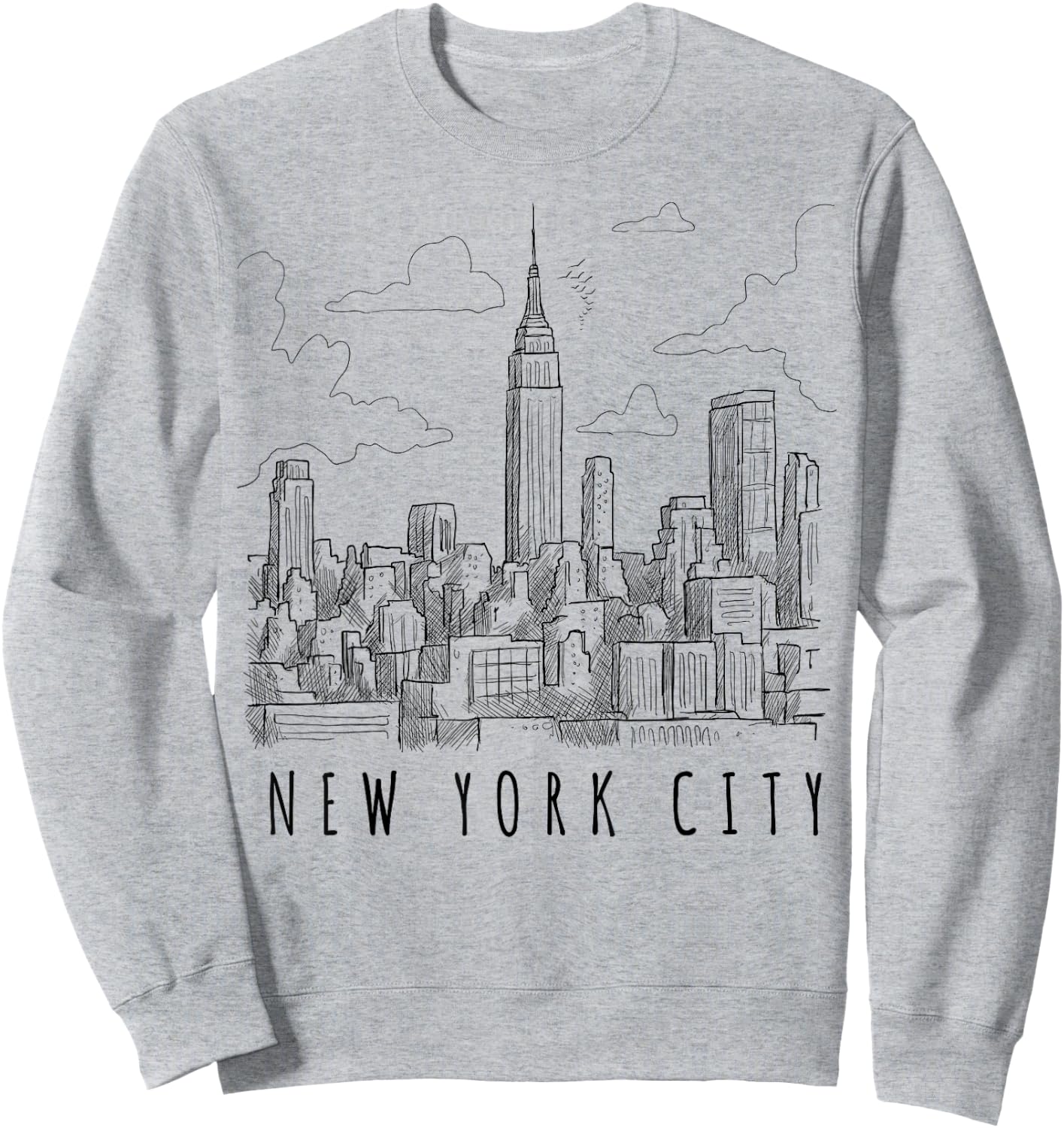 New York City Graphic - Novelty & Cool Designs Sweatshirt - Sweatshirt | Ash