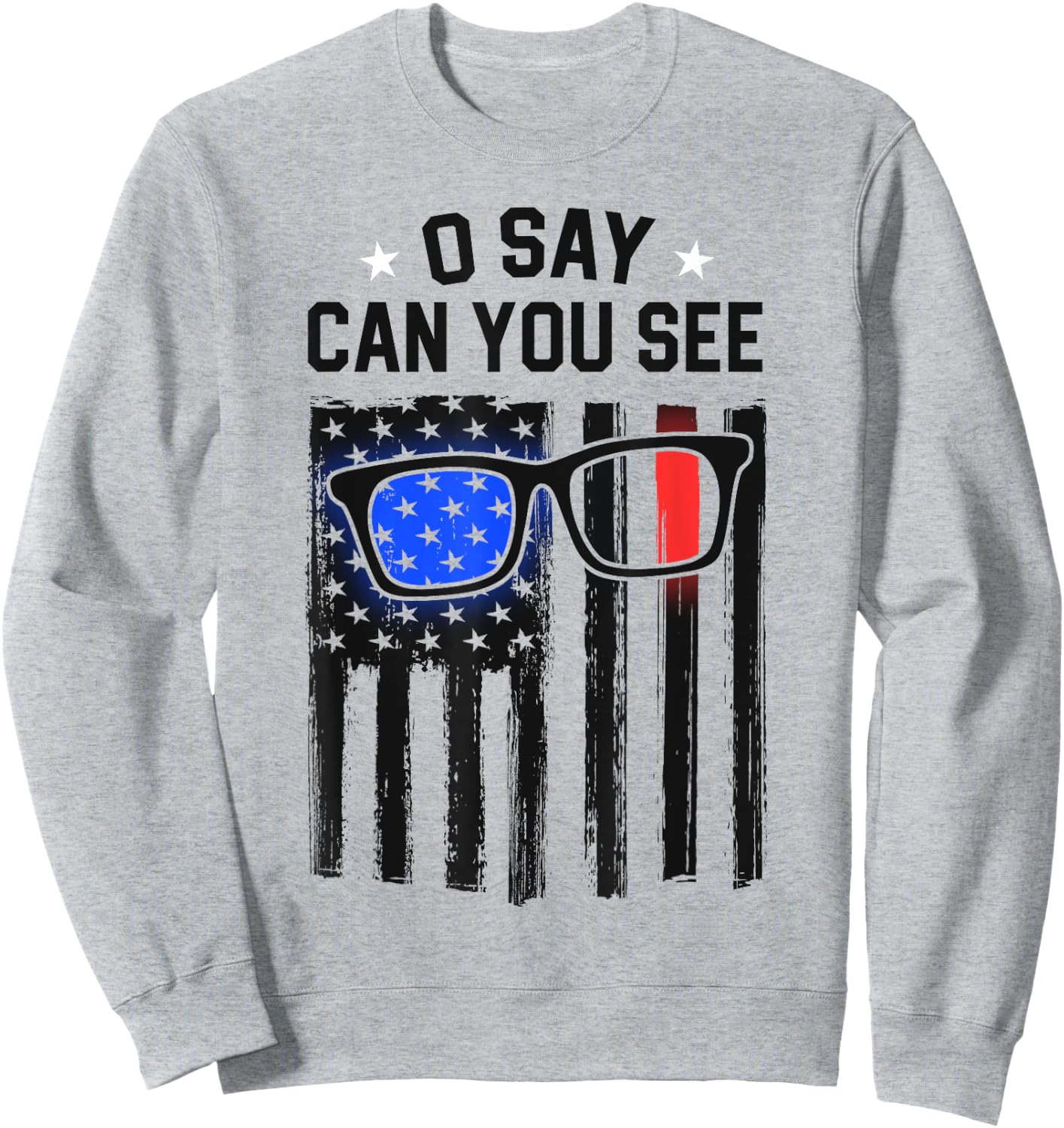 Optician Gift Optometrist Dad Eye Doctor Gift American Flag Sweatshirt - Sweatshirt | Ash