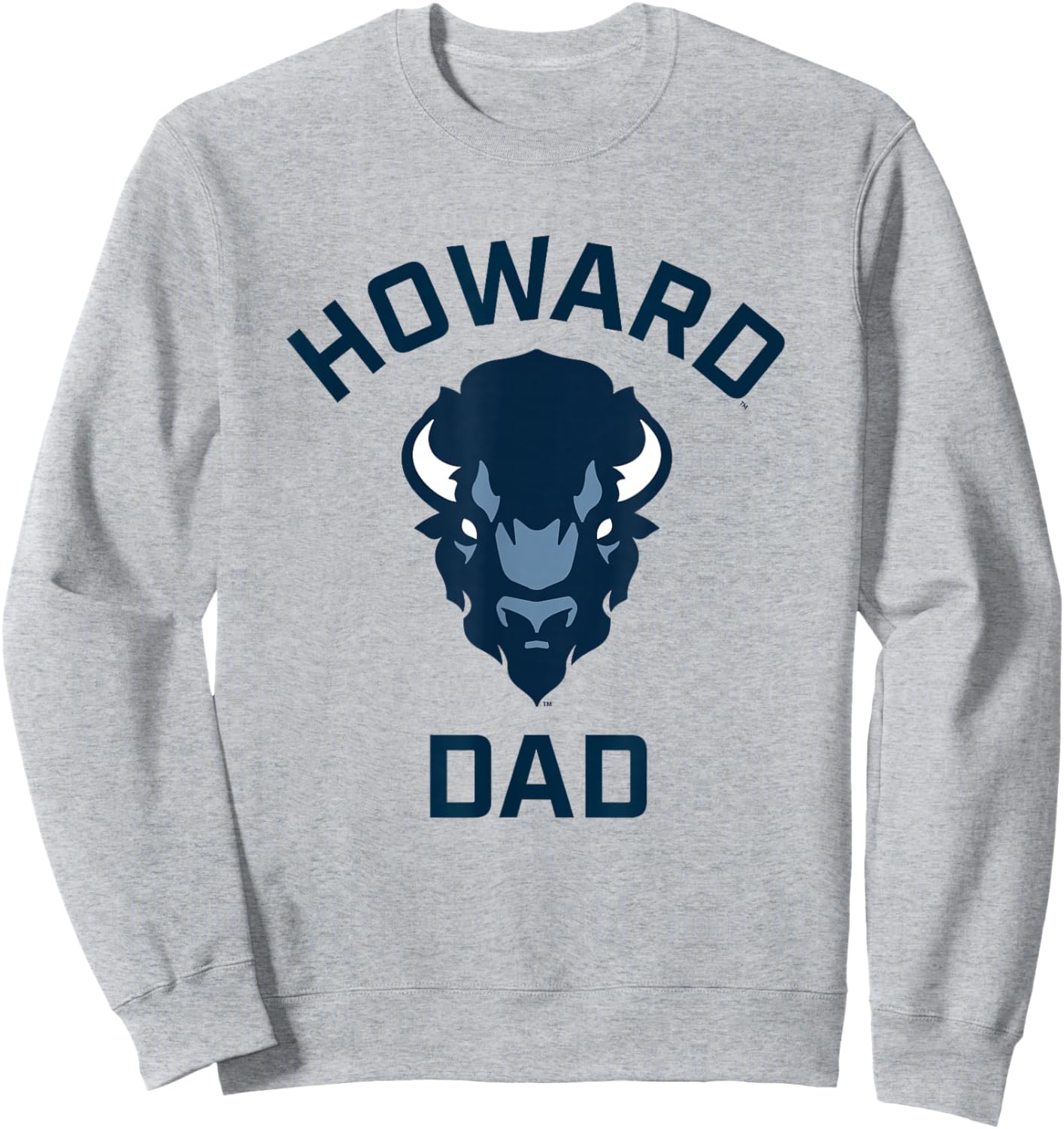 Howard University Bison Arched Dad Sweatshirt - Sweatshirt | Ash