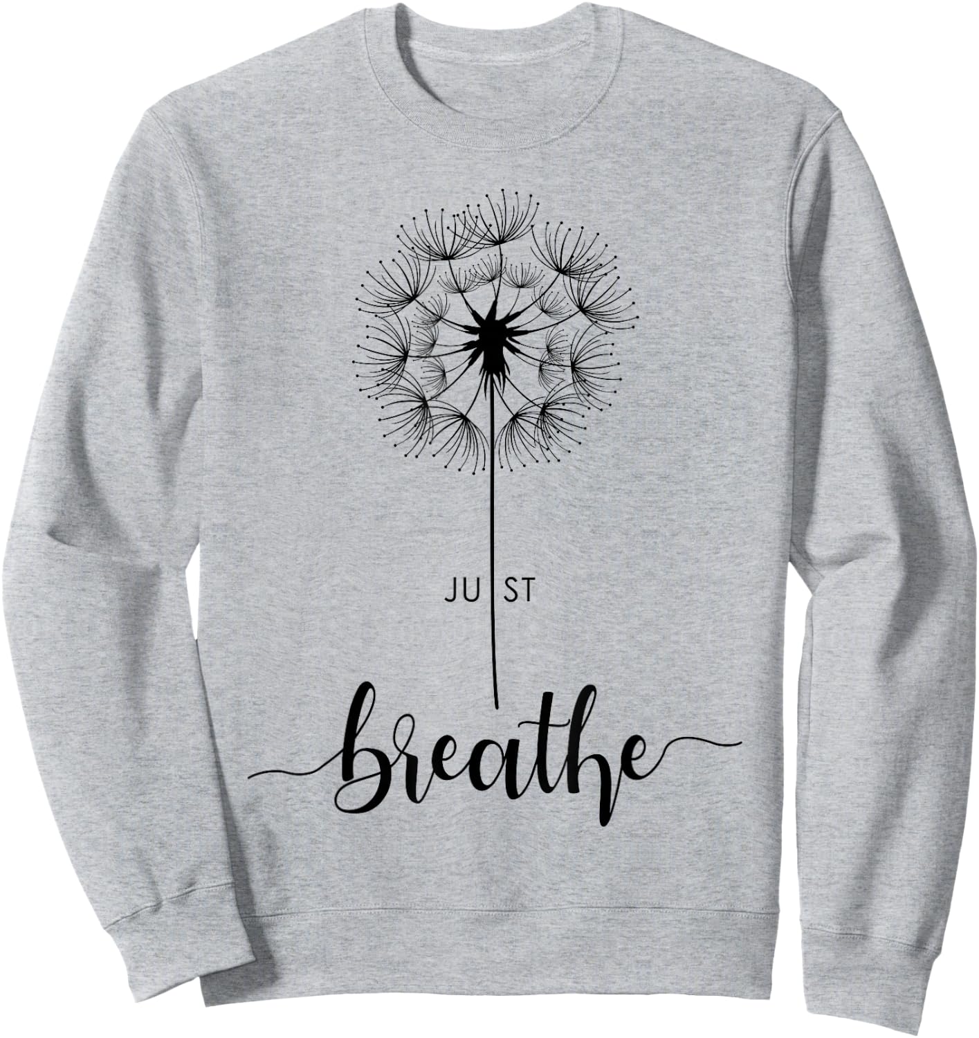 Cute Just Dandelion Tattoodesign Arrows Breathe Blow Pattern Sweatshirt - Sweatshirt | Ash