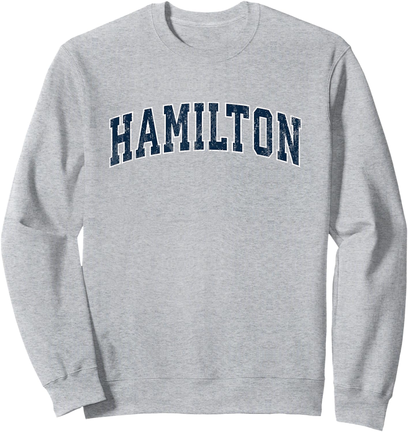 Hamilton Ohio OH Vintage Sports Design Navy Design Sweatshirt - Sweatshirt | Ash