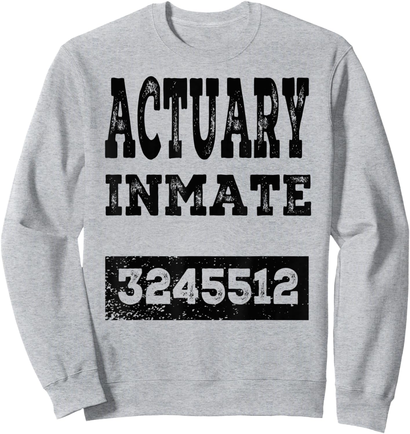 Actuary Inmate Funny Halloween Prisoner Jail Costume Gift Sweatshirt - Sweatshirt | Ash