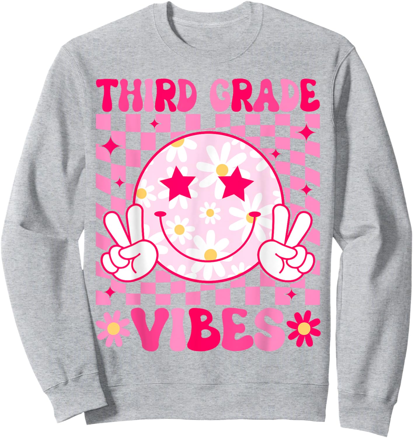Third Grade Vibes Back To School 3rd Grade Teacher Students Sweatshirt - Sweatshirt | Ash