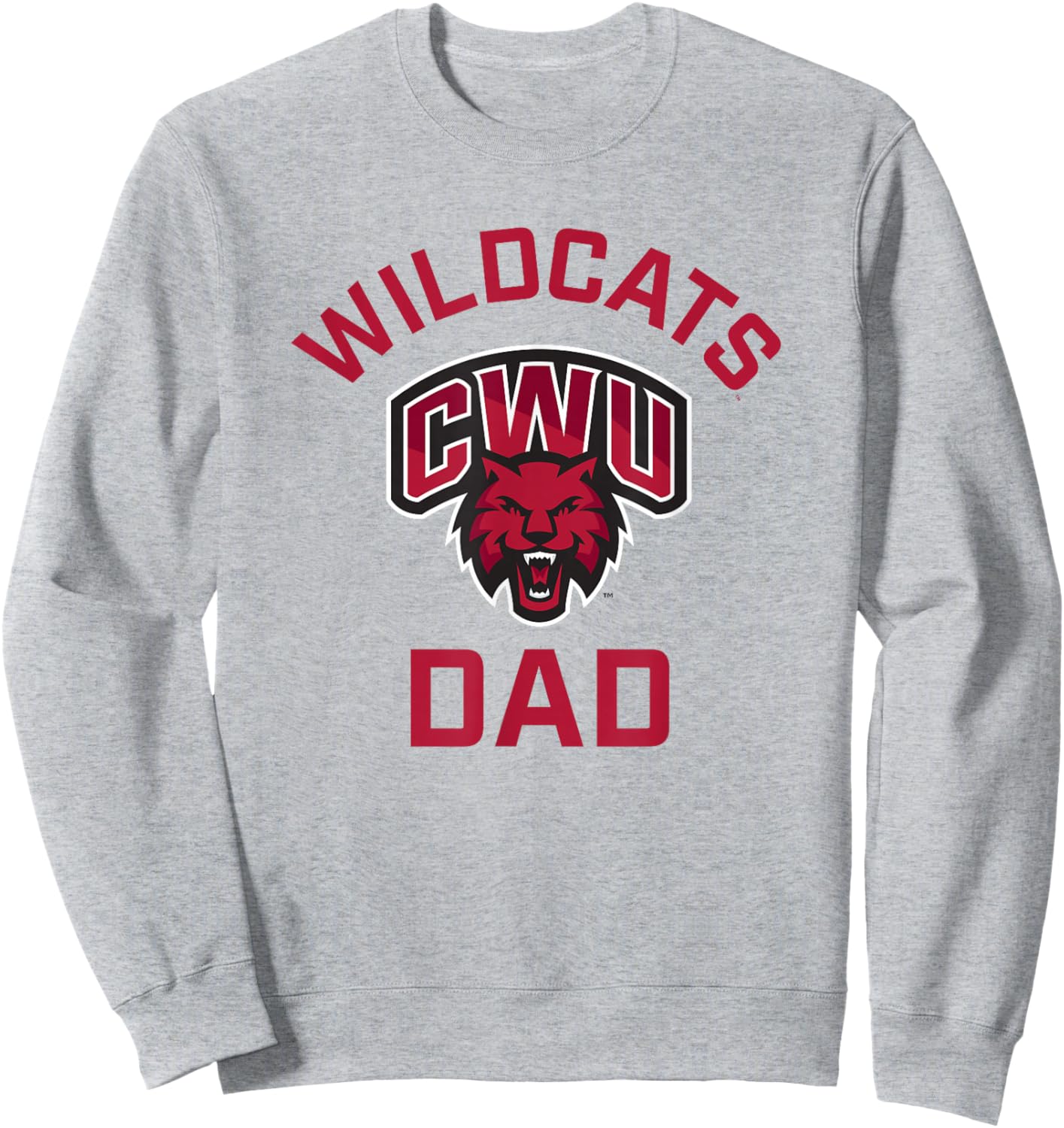 Central Washington University Wildcats Arched Dad Sweatshirt - Sweatshirt | Ash