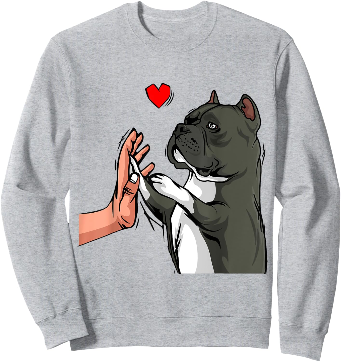 American Bully Love Cute Dog Mom Funny Girls Sweatshirt - Sweatshirt | Ash