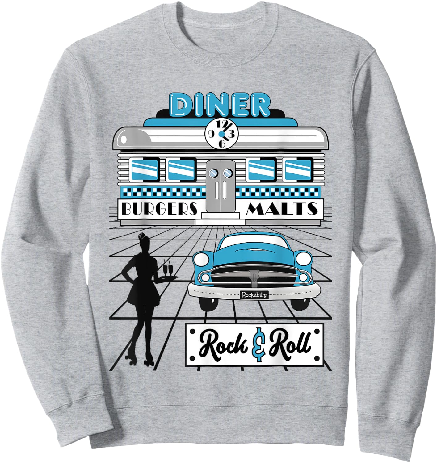 Sock Hop Party Clothes Retro 50s Rockabilly 1950s Doo Wop Sweatshirt - Sweatshirt | Ash