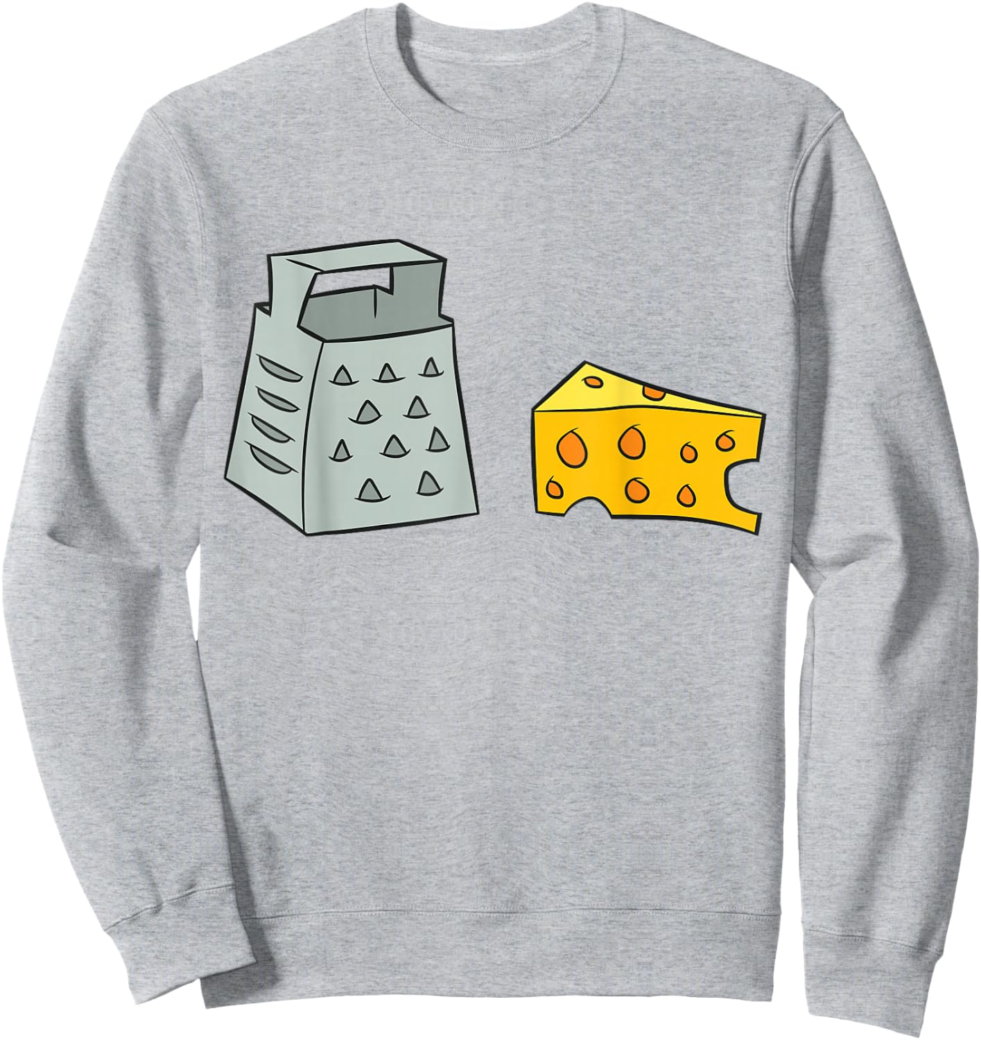 Cheese Lovers Gift Love Cheese Grater and Cheese Sweatshirt - Sweatshirt | Ash