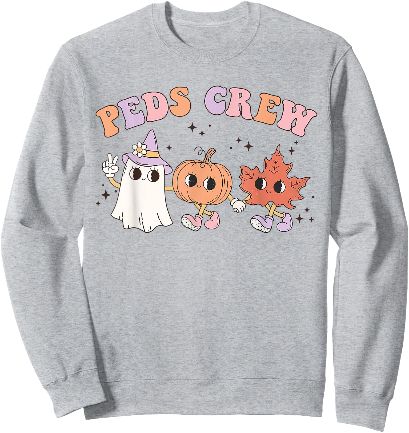 Cute Peds Crew Halloween Pediatric Nurse Pediatric Sweatshirt - Sweatshirt | Ash