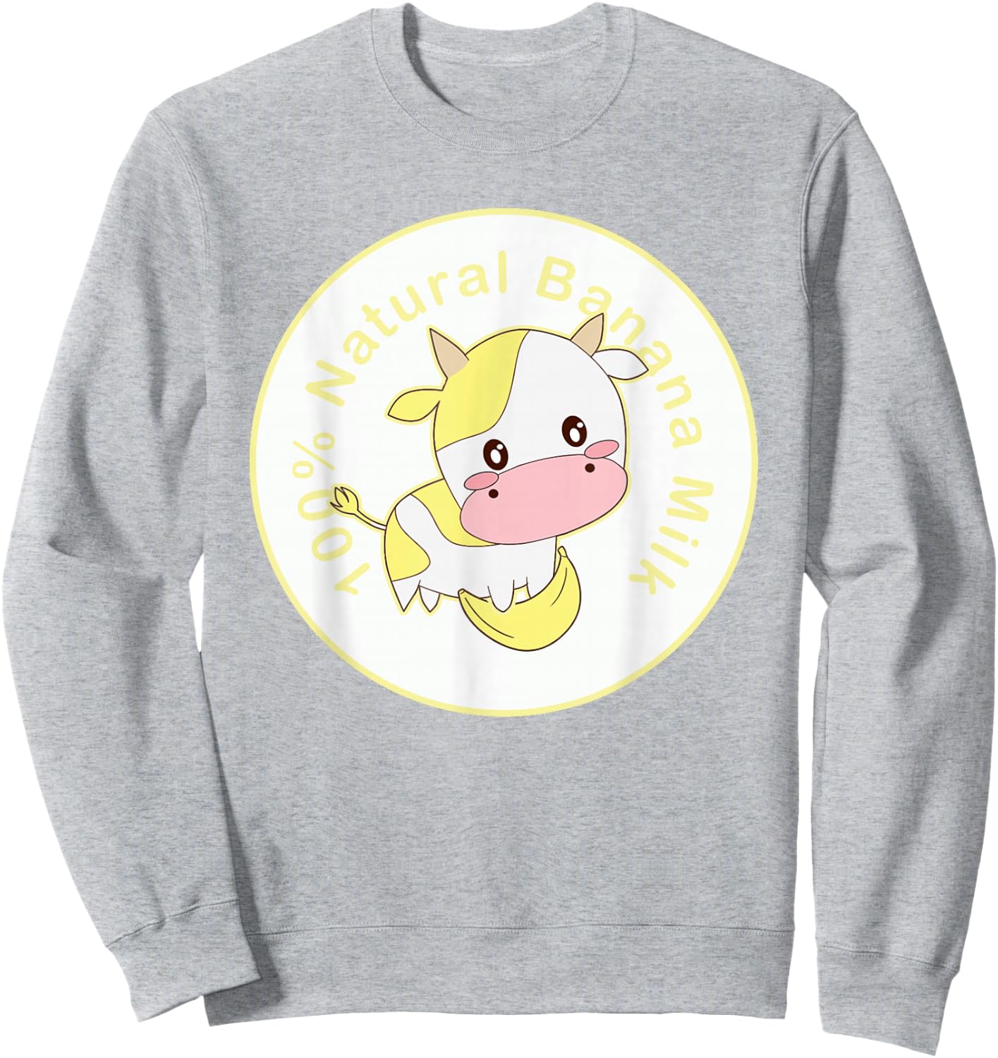 Kawaii cute Yellow cow, Kawaii Banana Milk Girl Sweatshirt - Sweatshirt | Ash