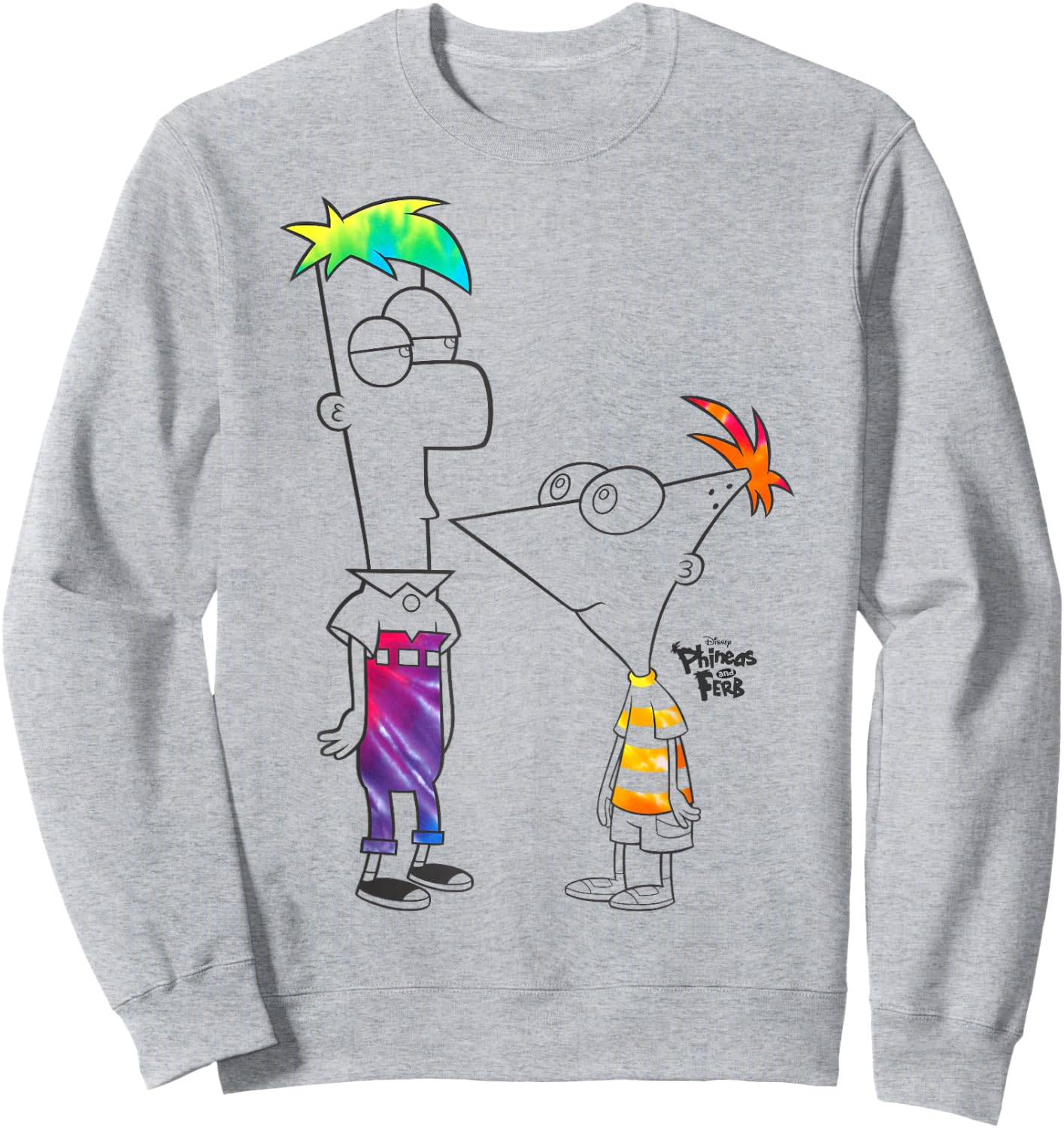Disney Phineas And Ferb Boys Of Tie Dye Sweatshirt - Sweatshirt | Ash