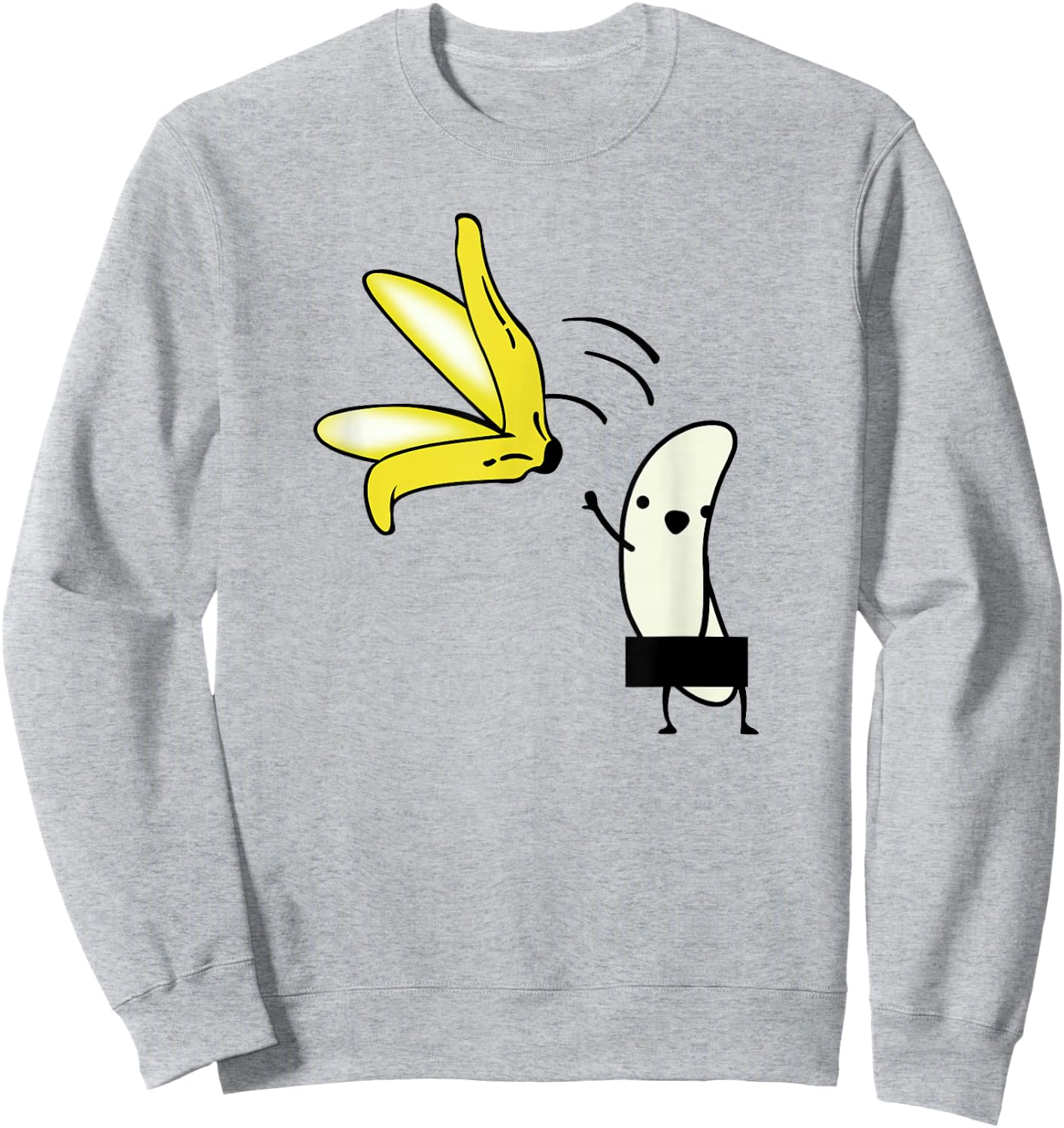 Nude Undressing Banana Halloween Costume Striptease Sweatshirt - Sweatshirt | Ash
