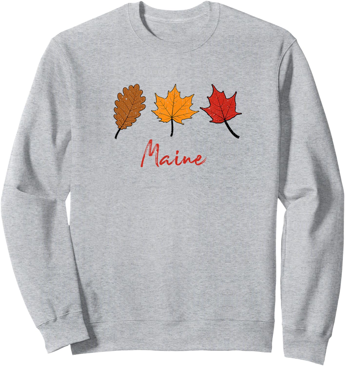 Maine Fall Foliage Autumn Leaf Peeping Oak Maple Leaves Sweatshirt - Sweatshirt | Ash
