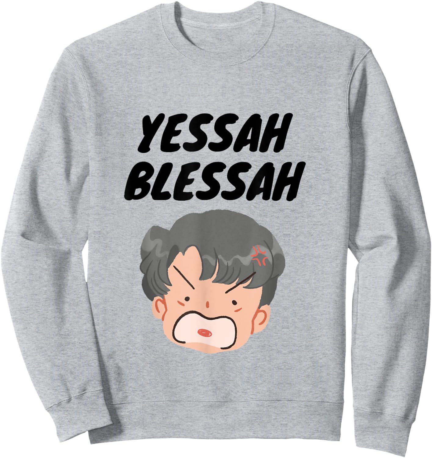 Yessah Blessah Sweatshirt - Sweatshirt | Ash