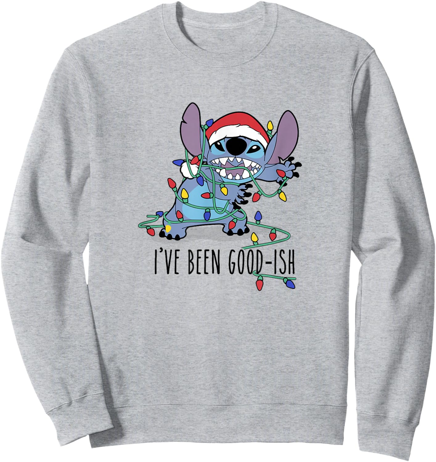 Disney Lilo & Stitch Christmas Stitch I've Been Good-Ish Sweatshirt - Sweatshirt | Ash