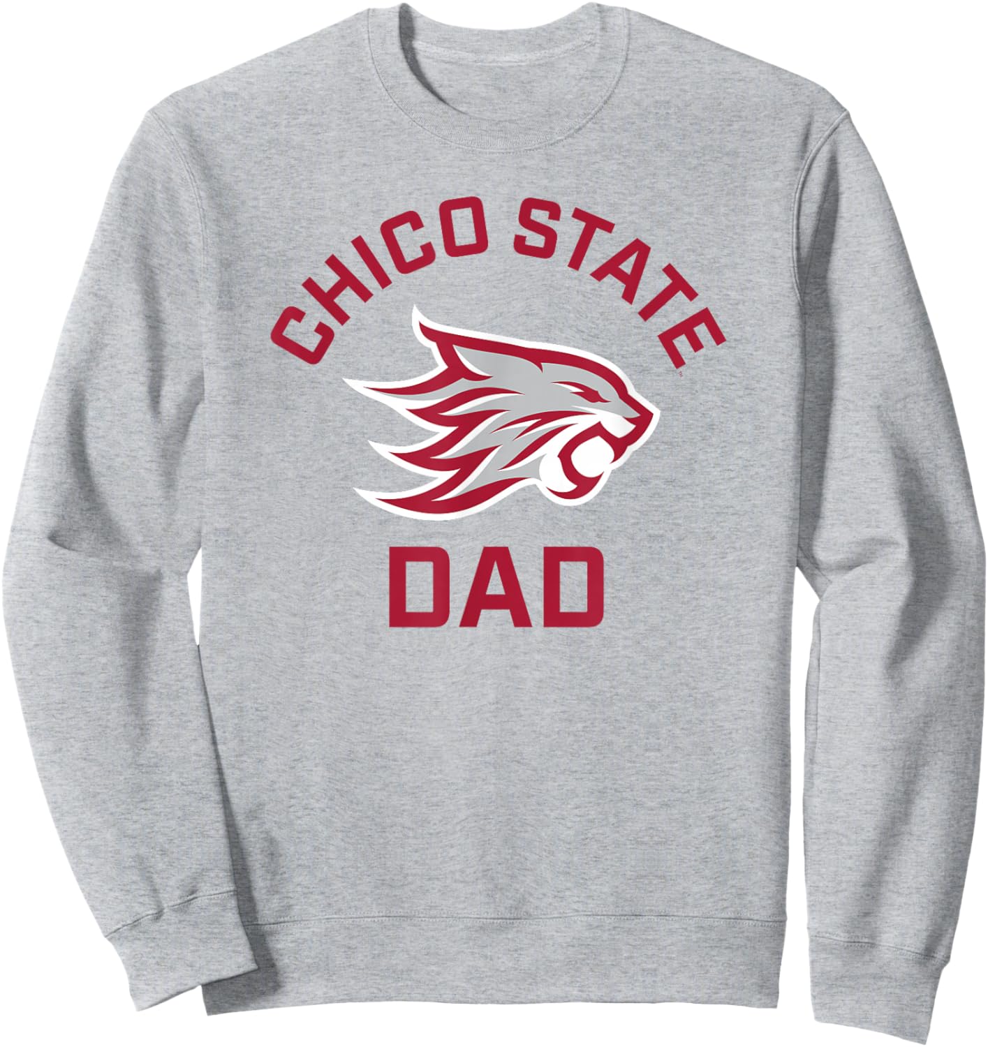 Chico State Wildcats Arched Dad Sweatshirt - Sweatshirt | Ash