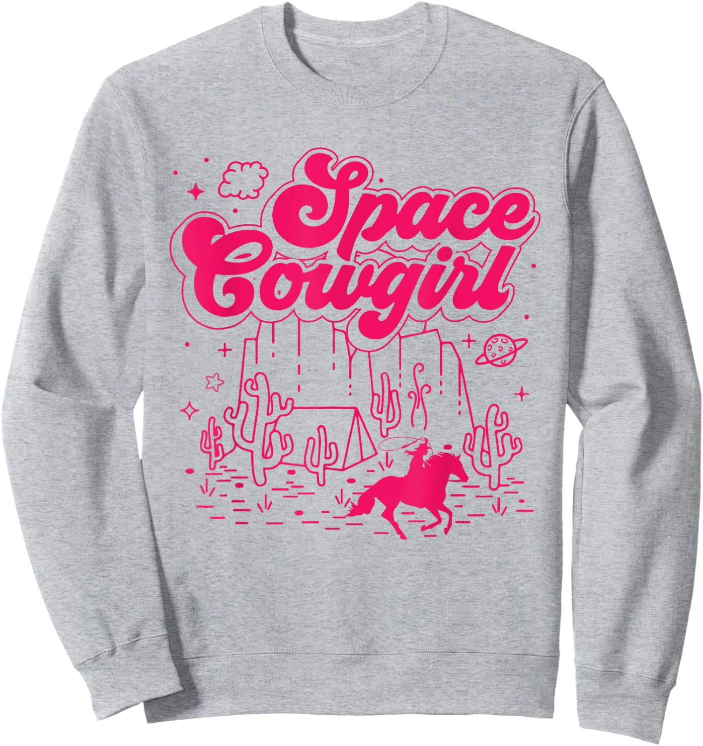 Space Cowgirls Shirt Bachelorette Party Rodeo Girls Women Sweatshirt - Sweatshirt | Ash