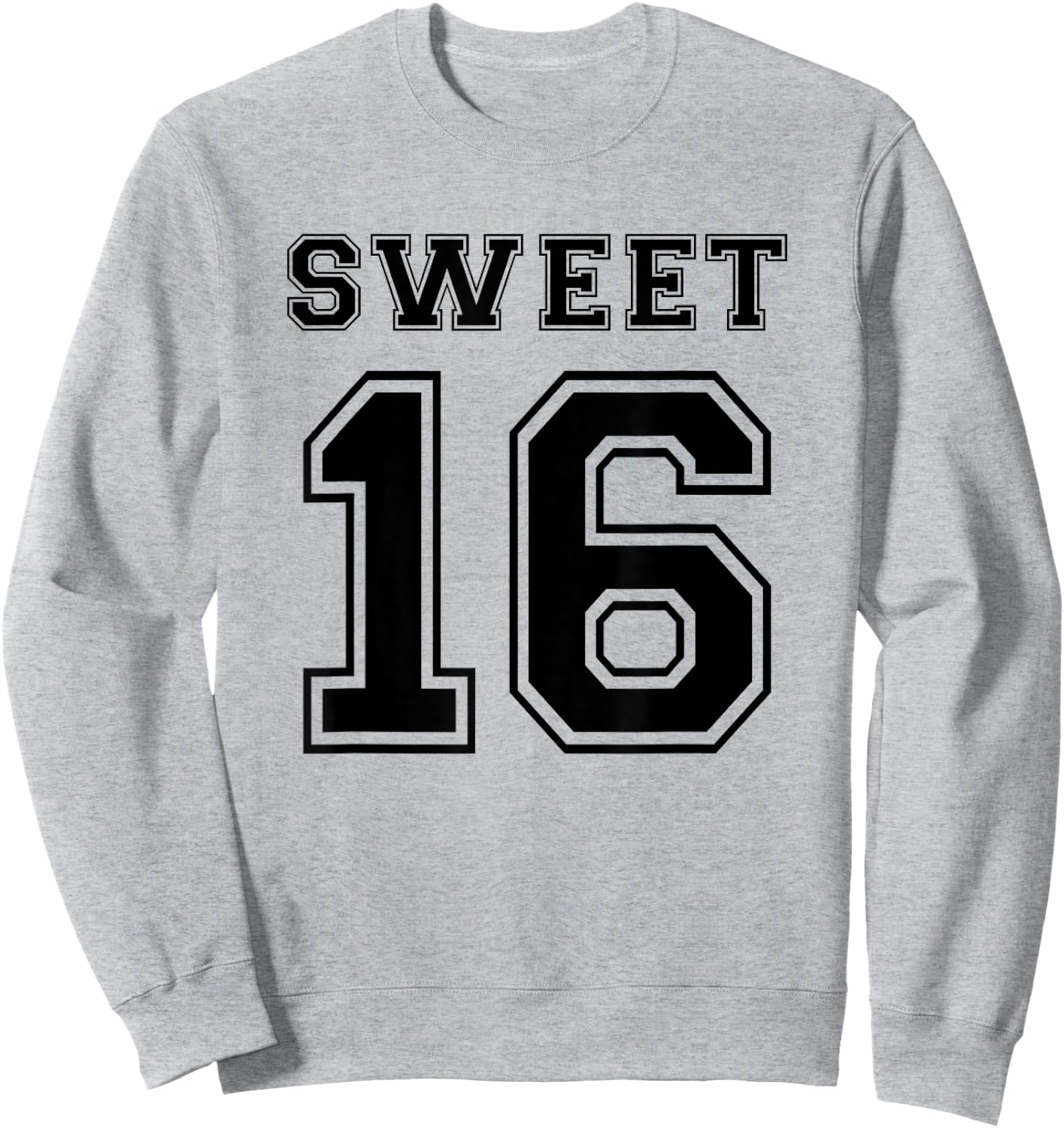 Girls Sweet 16 Present Birthday Party Football Jersey Sweatshirt - Sweatshirt | Ash
