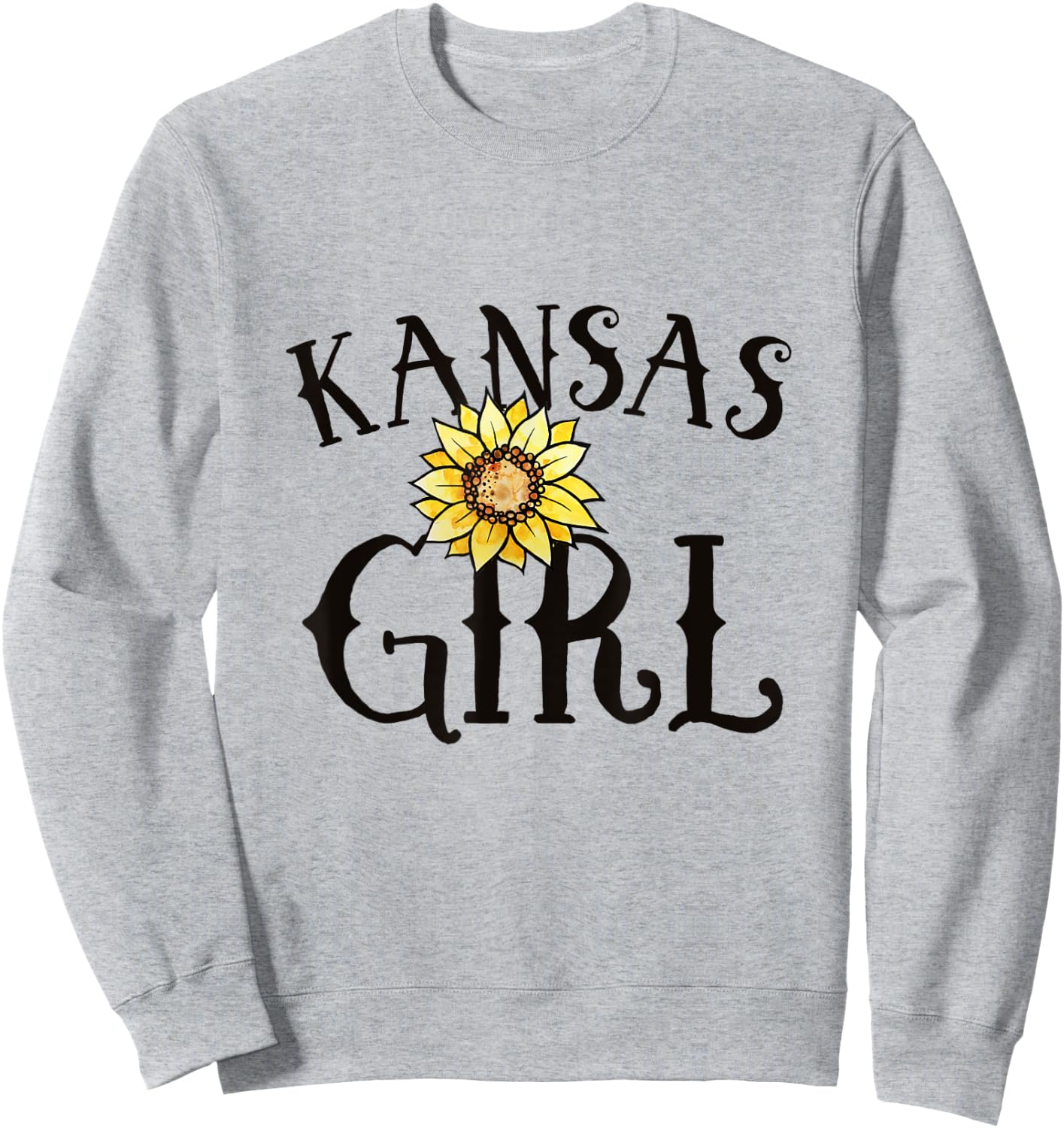 Kansas Girl Sunflowers Sweatshirt - Sweatshirt | Ash