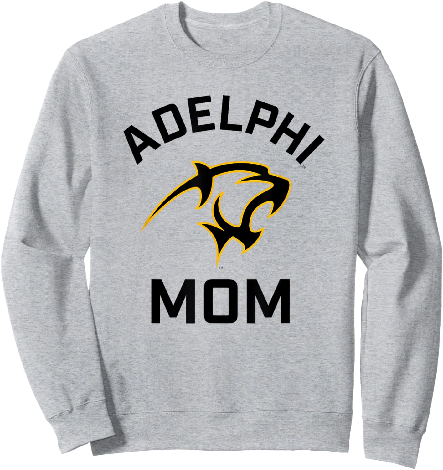 Adelphi University Panthers Arched Mom Sweatshirt - Sweatshirt | Ash