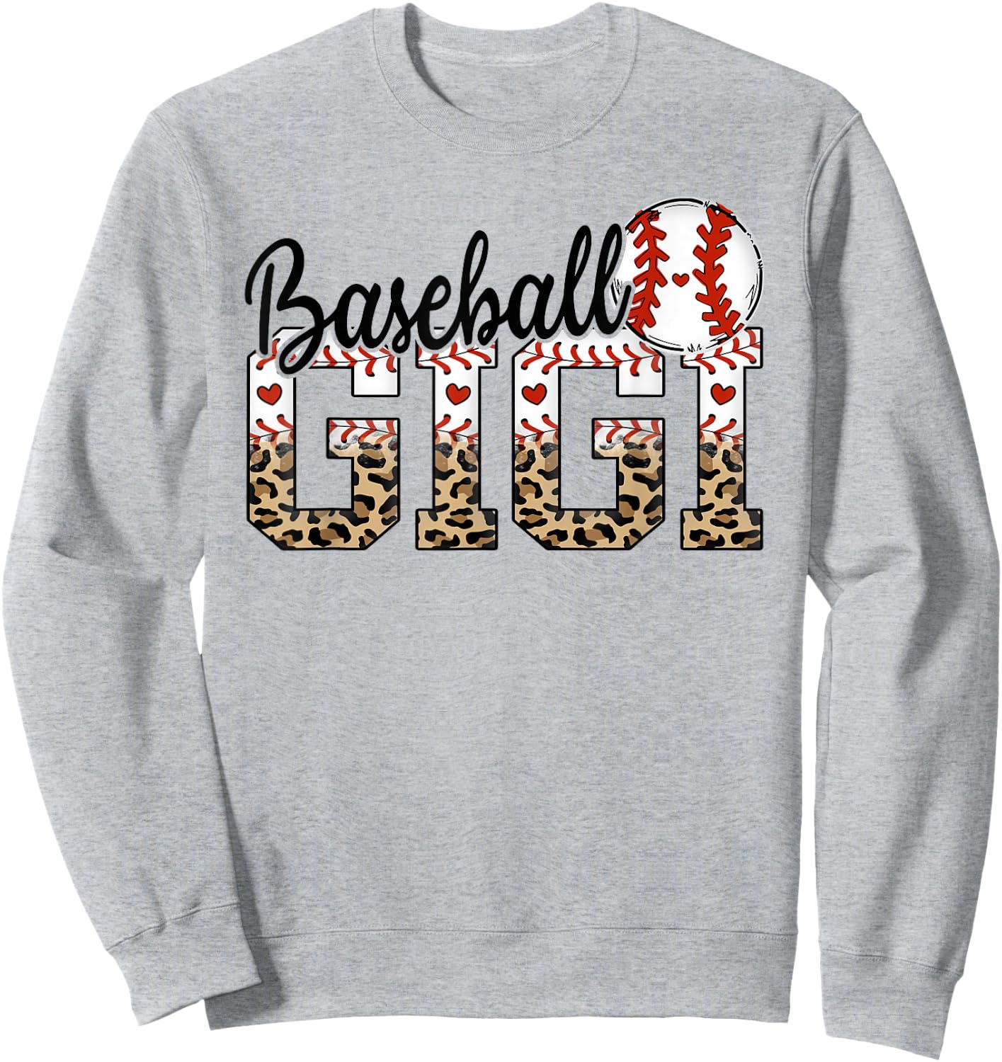 Baseball Gigi Women BallPark Gigi Baseball Mom Mother's Day Sweatshirt - Sweatshirt | Ash