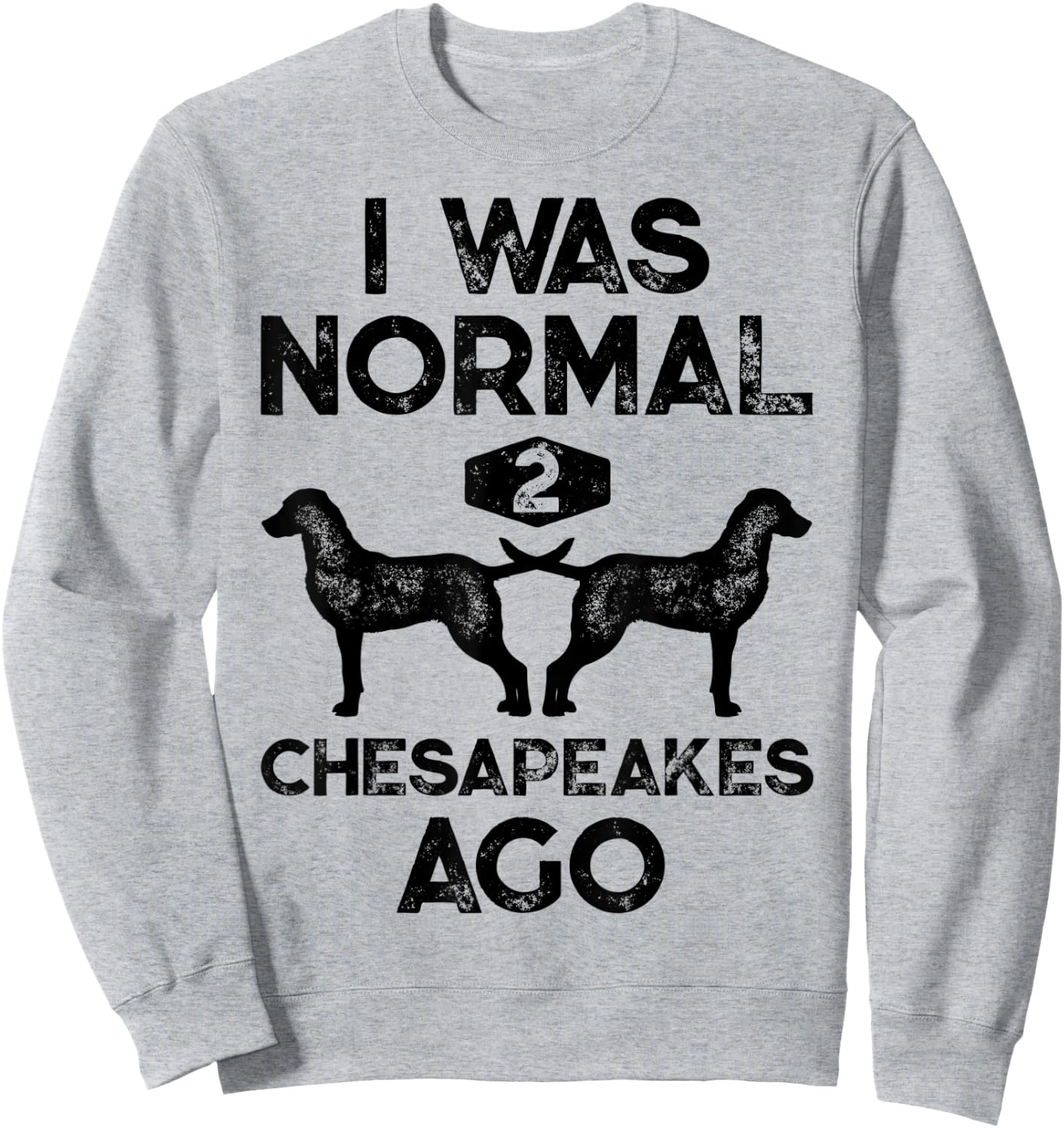 I Was Normal 2 Chesapeakes Ago Chesapeake Bay Retriever Dog Sweatshirt - Sweatshirt | Ash