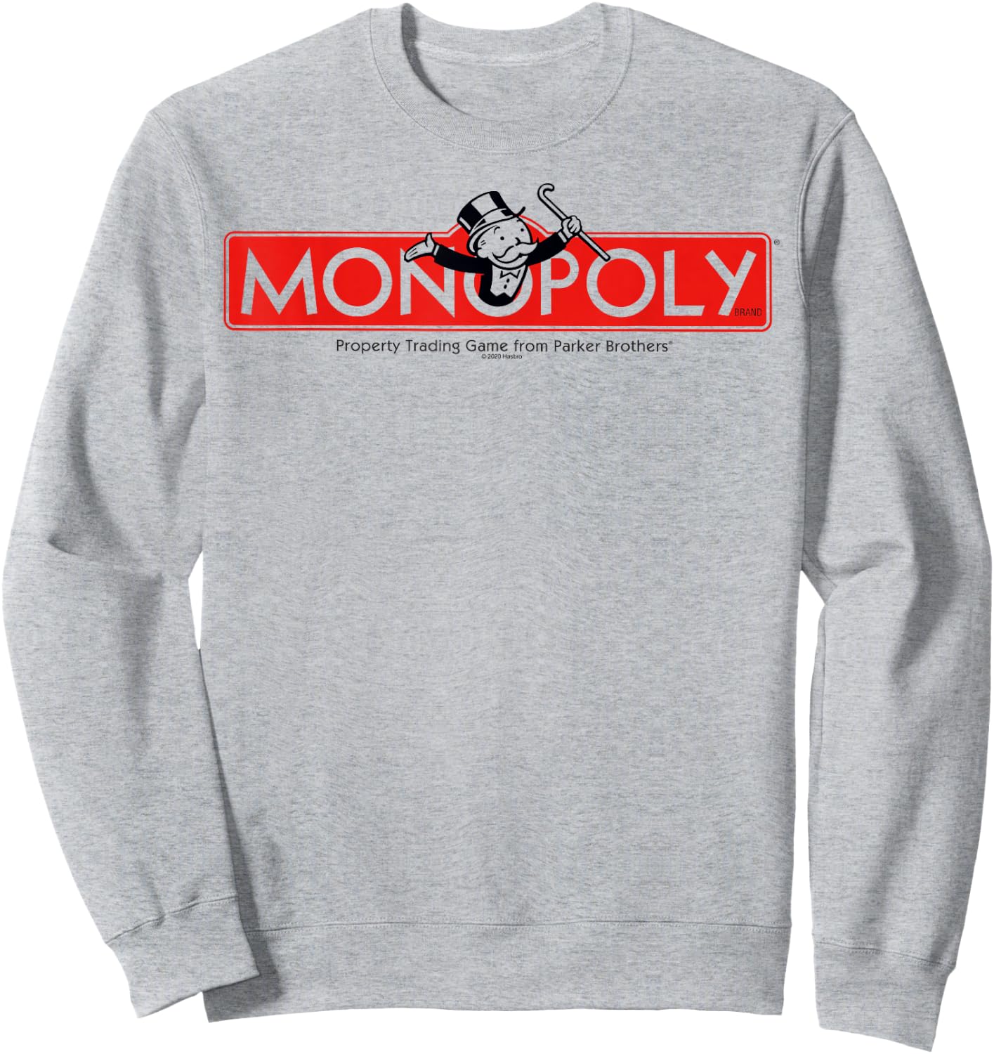 Monopoly Classic Vintage Game Board Title Logo Sweatshirt - Sweatshirt | Ash
