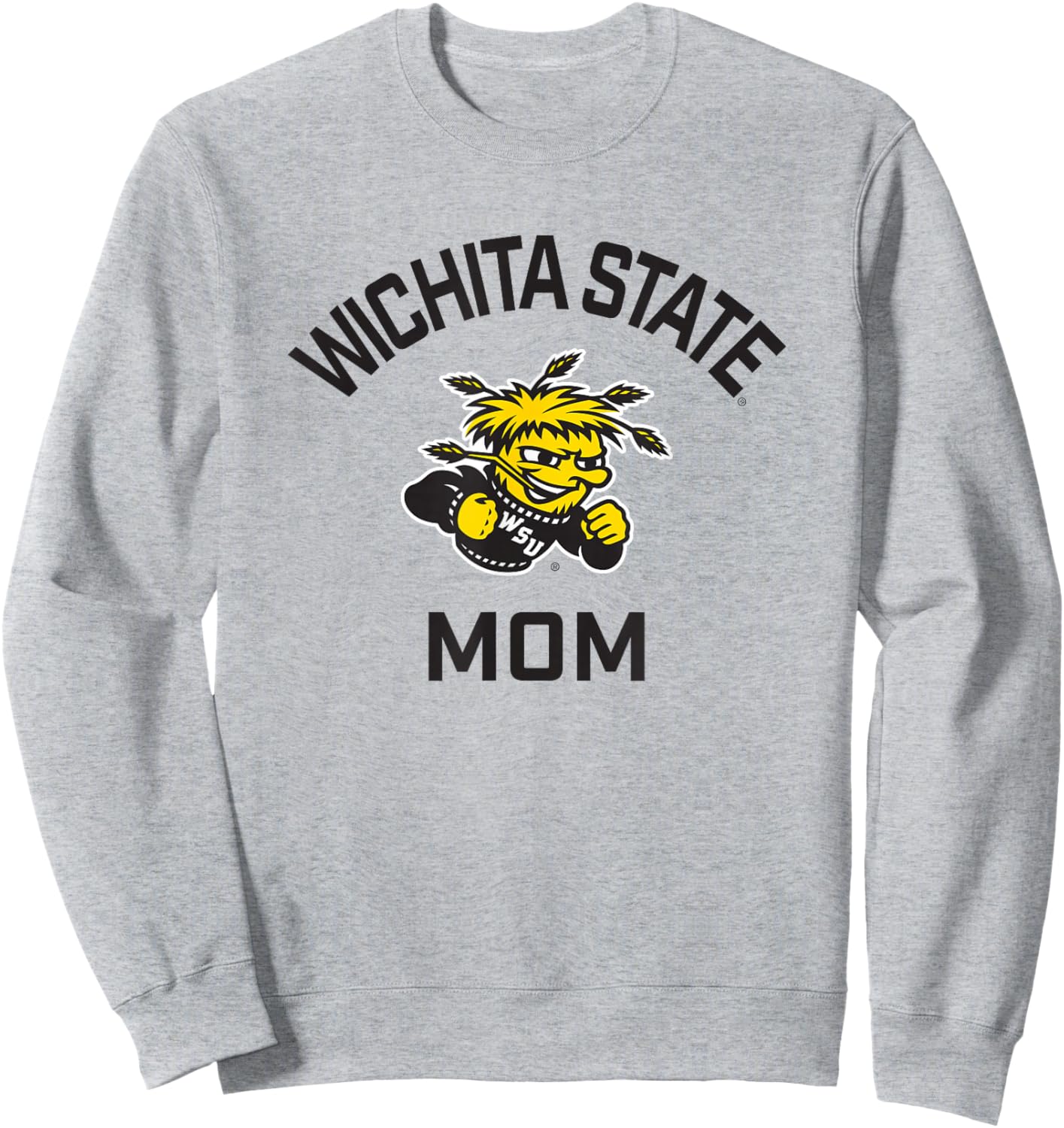 Wichita State University Shockers Arched Mom Sweatshirt - Sweatshirt | Ash