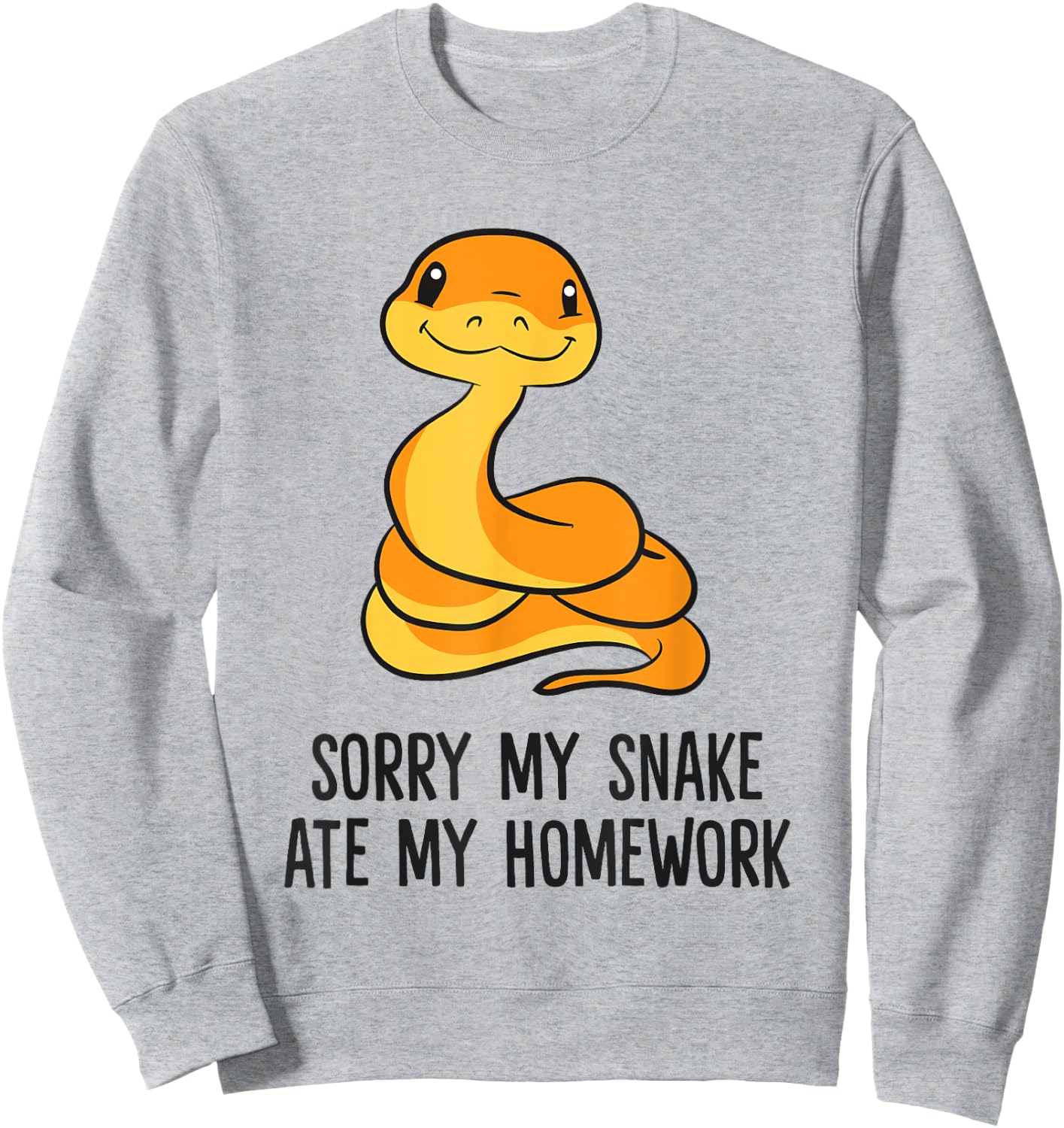 Snake Pet Son Daughter School Sorry My Snake Ate Homework Sweatshirt - Sweatshirt | Ash