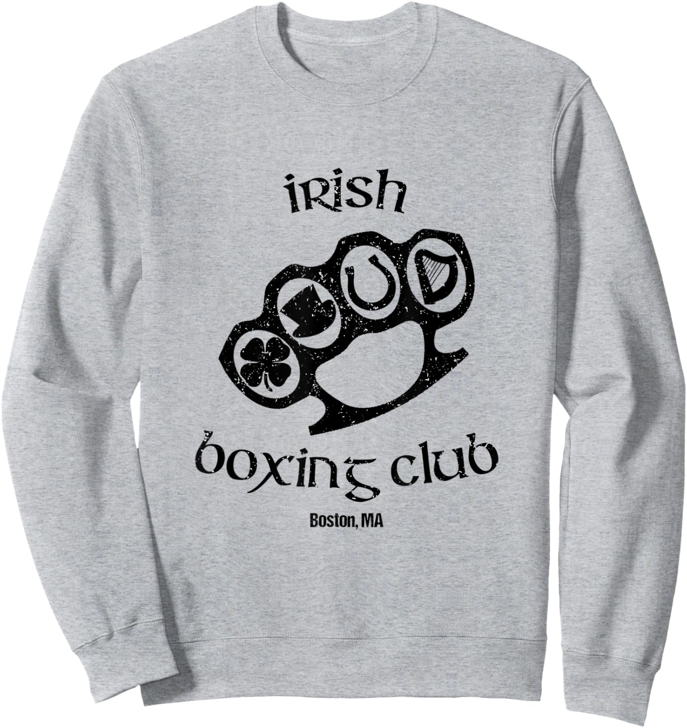 Great Irish Boxing Men Club Boston Fighting Pub St Patrick Sweatshirt - Sweatshirt | Ash