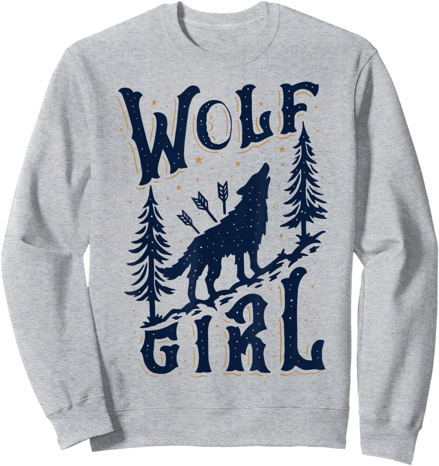 Wolf Girl Who Loves Wolves Funny Animal Lovers Gifts Women Sweatshirt - Sweatshirt | Ash