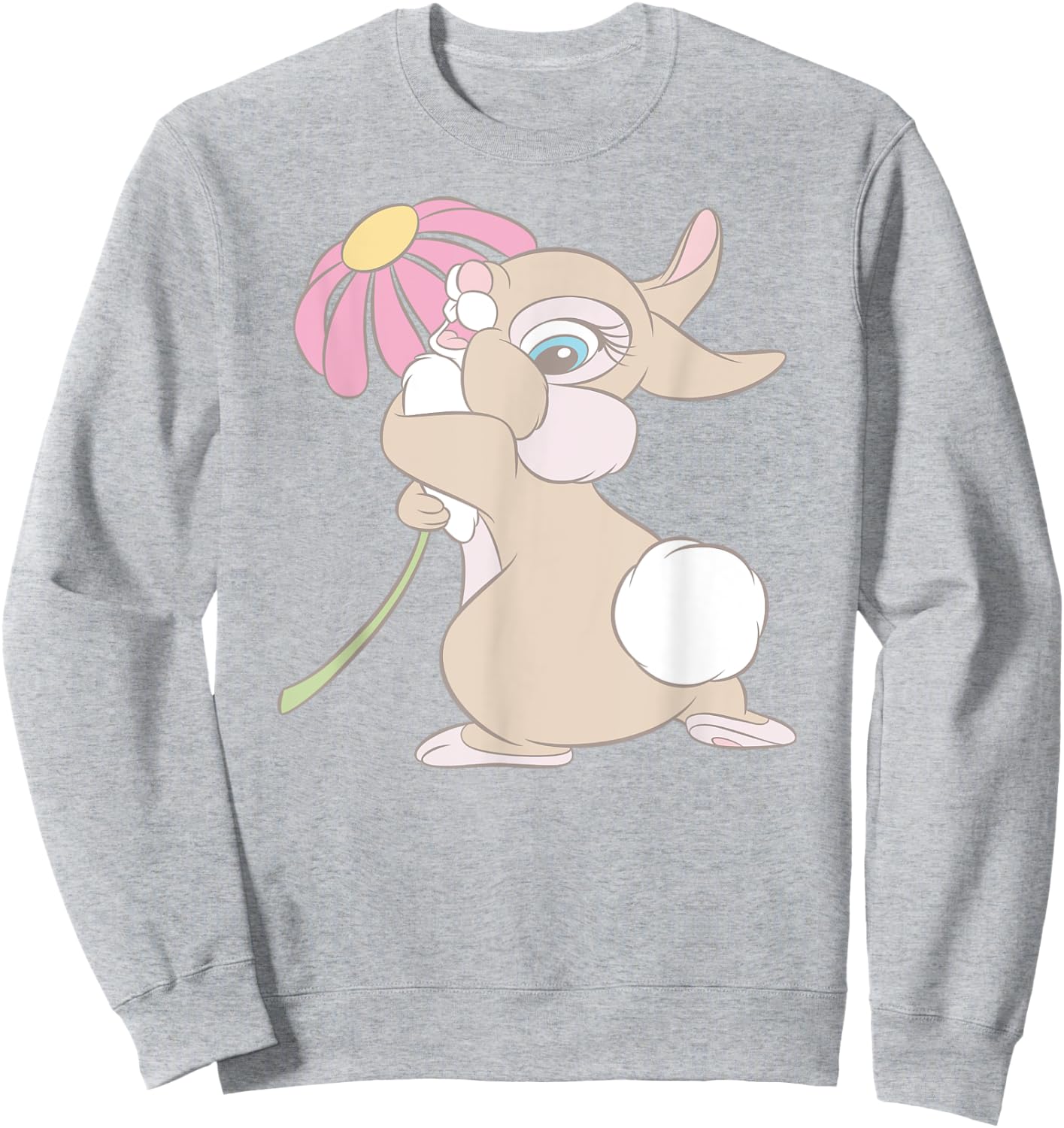 Disney Bambi Cute Flirty Thumper Rabbit Big Chest Portrait Sweatshirt - Sweatshirt | Ash