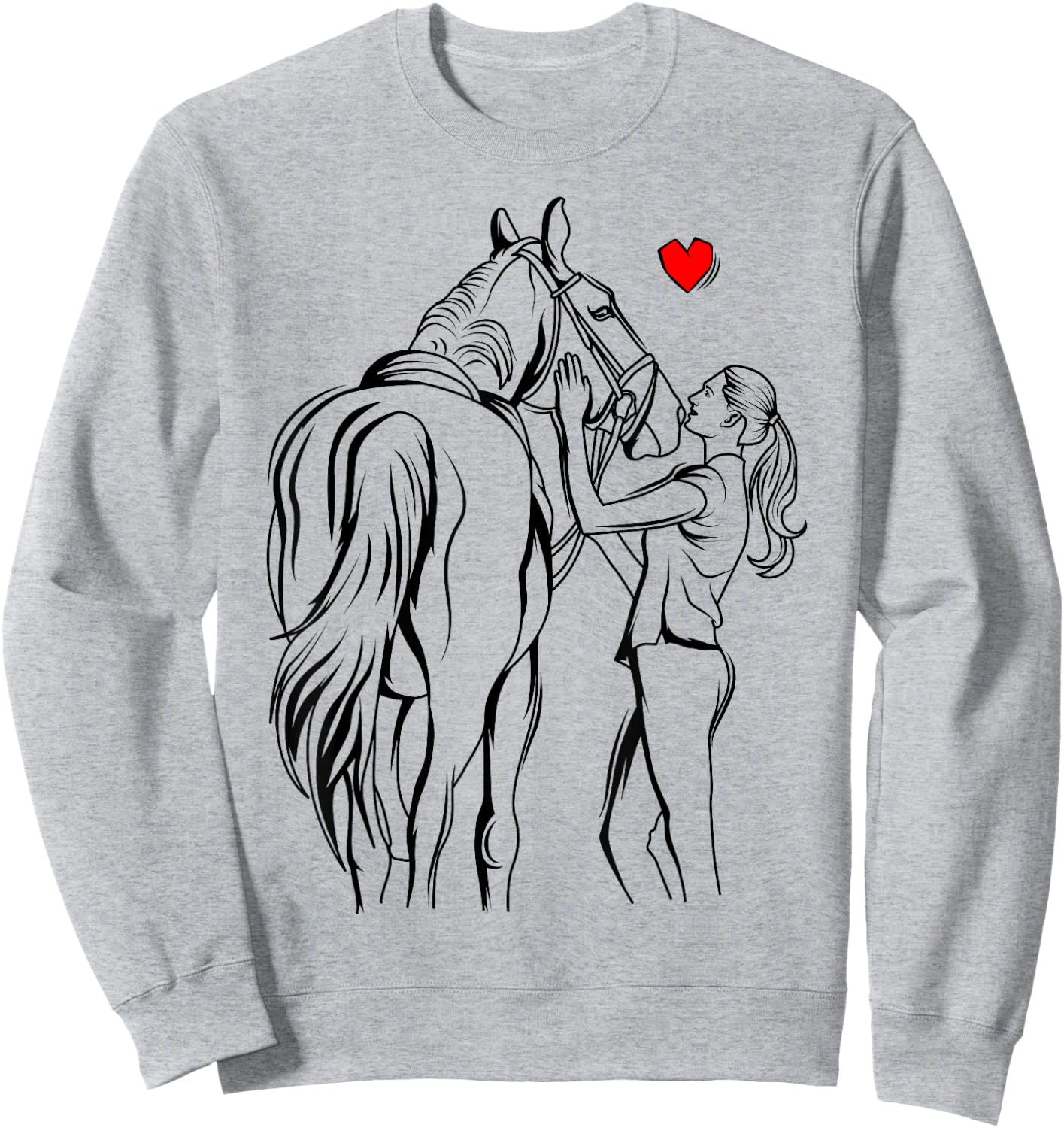 Horse Lover Girl Women Horseback Riding Sweatshirt - Sweatshirt | Ash