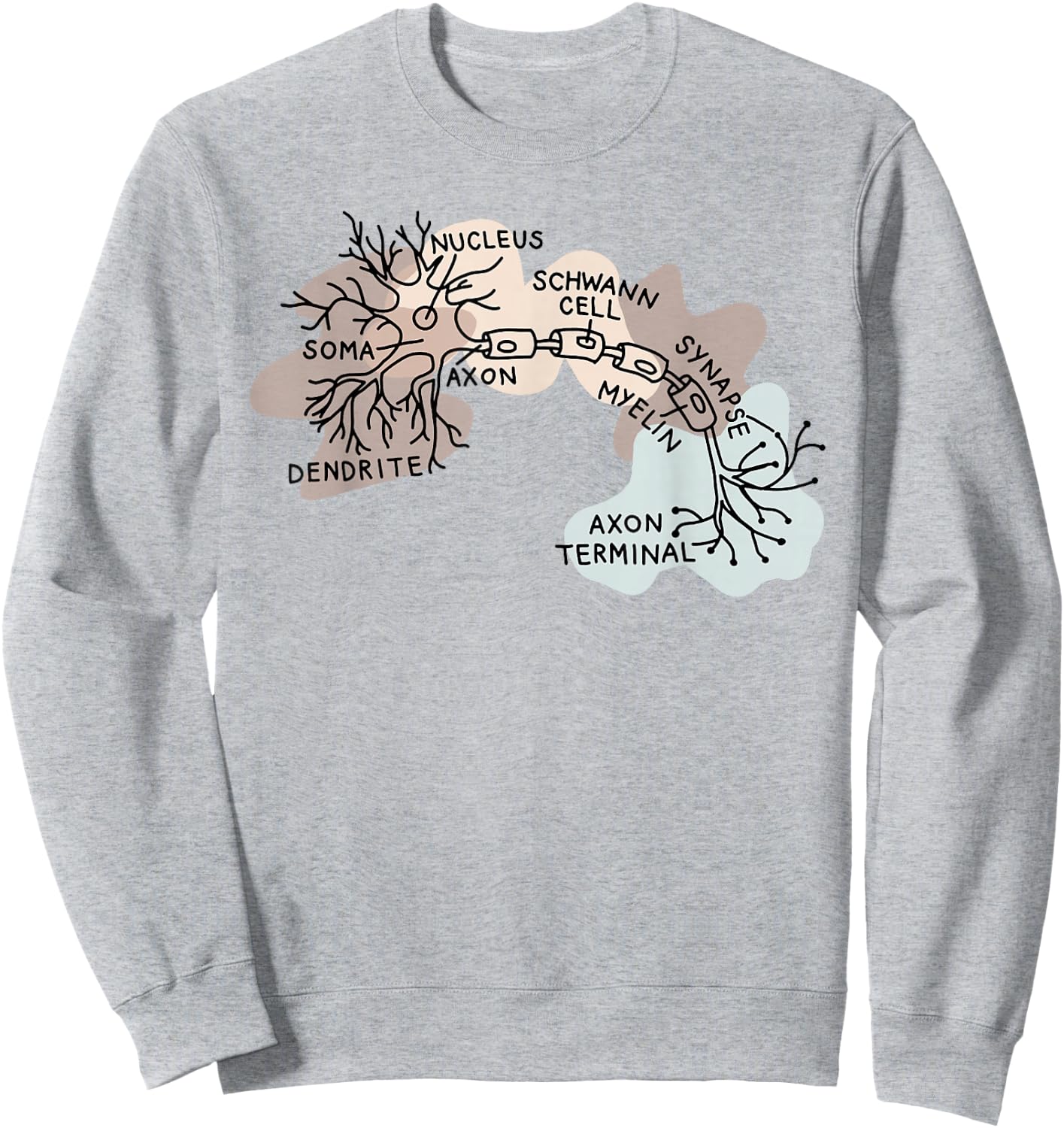 Neuroscience Neuro Neurologist Neurology Neuron Anatomy Sweatshirt - Sweatshirt | Ash