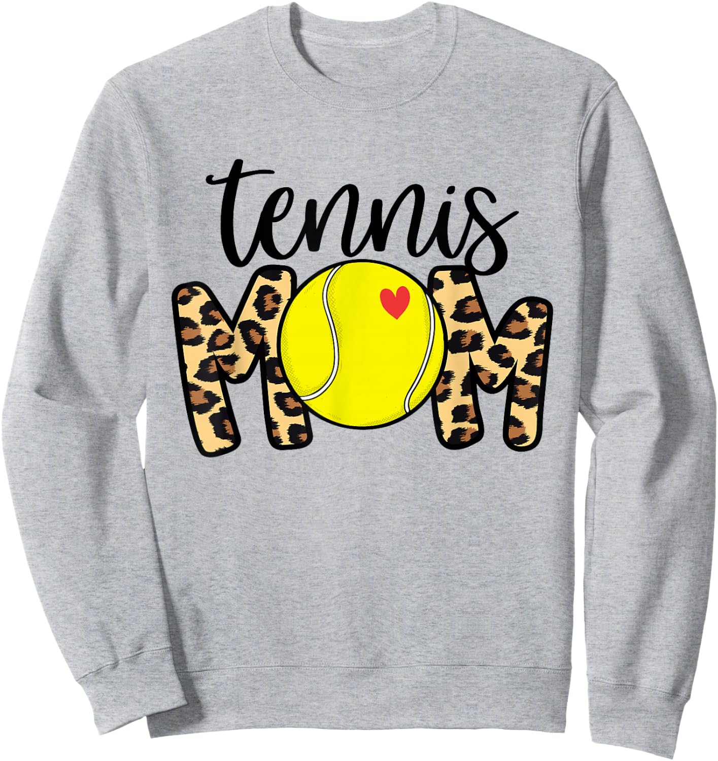 Tennis Mom Leopard Funny Tennis Mom Mother's Day 2021 Sweatshirt - Sweatshirt | Ash