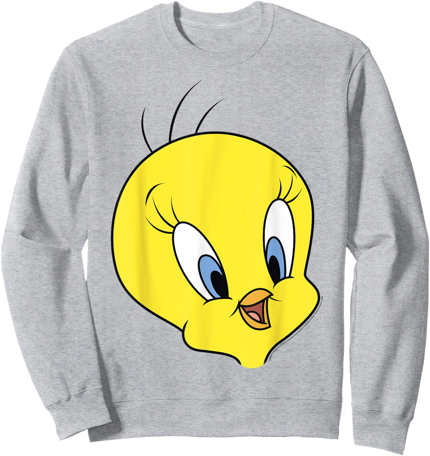 Looney Tunes Tweety Bird Big Face Sweatshirt - Sweatshirt | Ash
