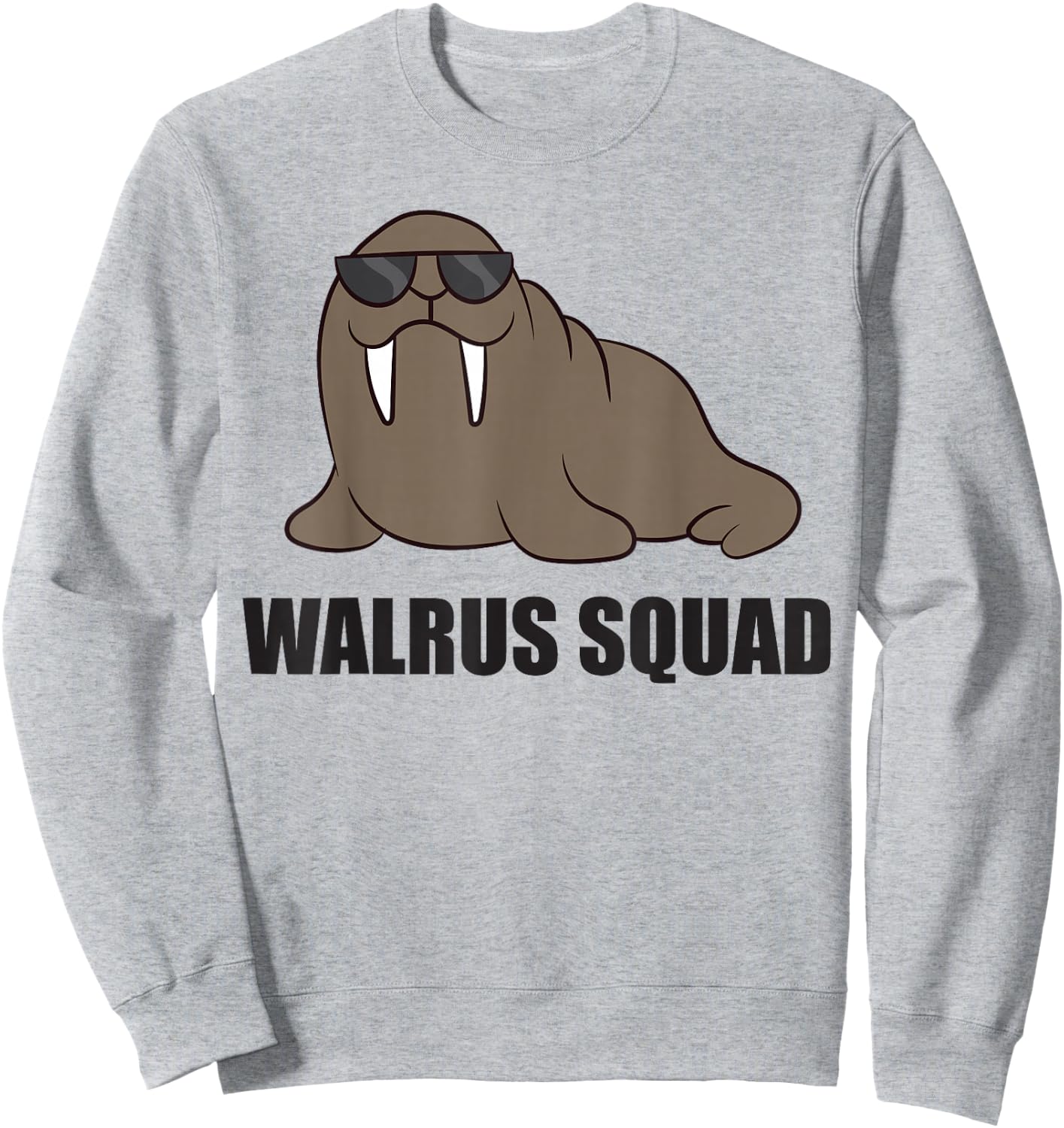 Team Walrus Funny Walrus Squad Sweatshirt - Sweatshirt | Ash