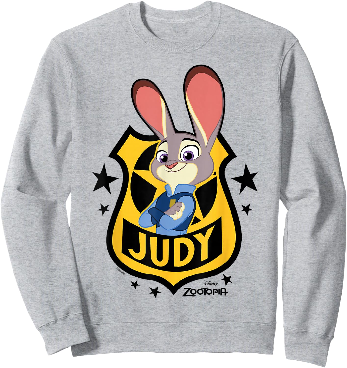 Zootopia - Judy Hopps Police Officer Badge Sweatshirt - Sweatshirt | Ash