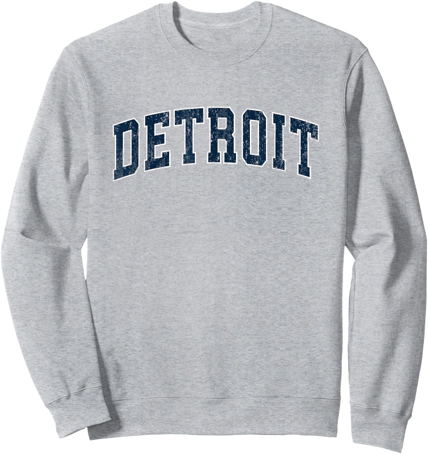 Detroit Michigan MI Vintage Sports Design Navy Design Sweatshirt - Sweatshirt | Ash