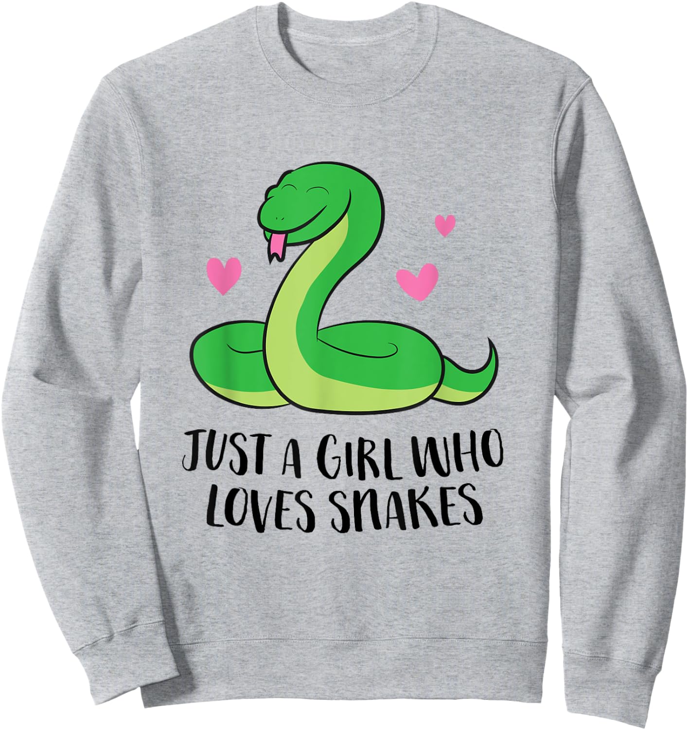 Funny Snake Pet Girl Just a Girl Who Loves Snakes Sweatshirt - Sweatshirt | Ash