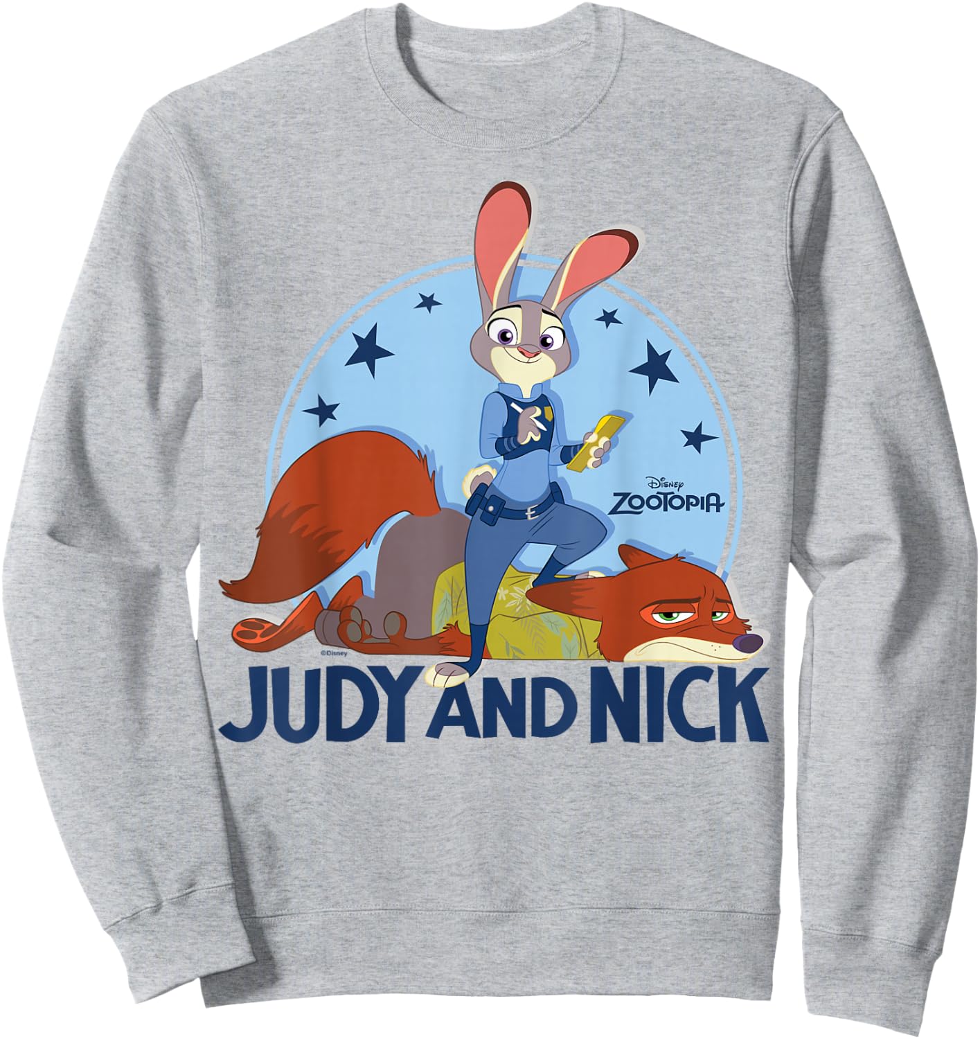 Zootopia - Judy And Nick Stars Sweatshirt - Sweatshirt | Ash